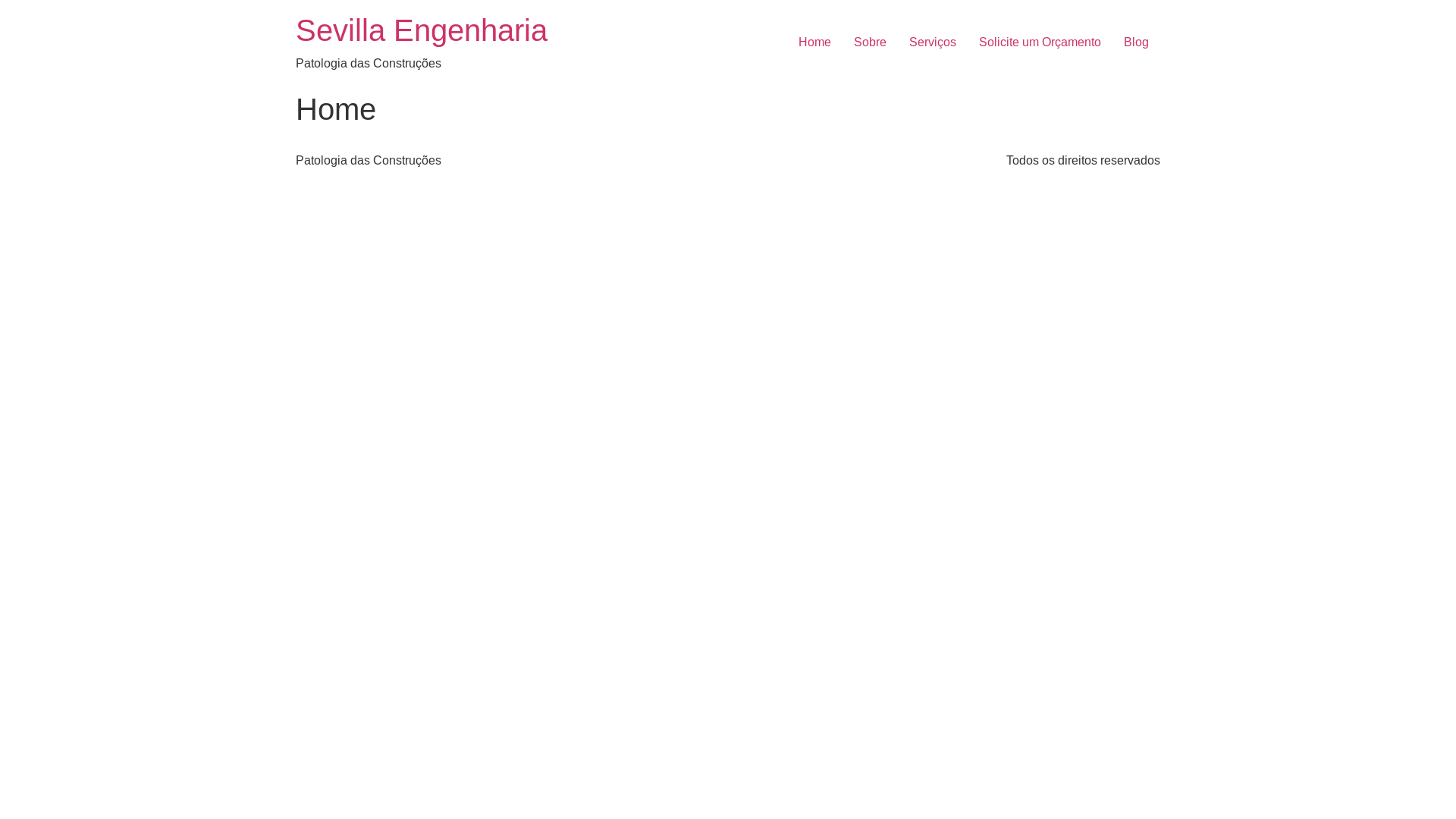 website screenshot of https://sevillaengenharia.com.br/