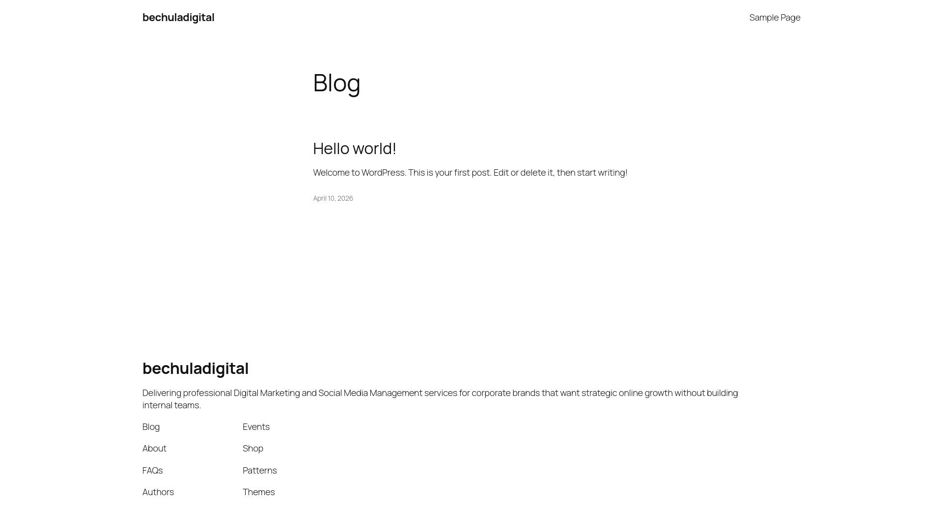 website screenshot of https://bechuladigital.com/