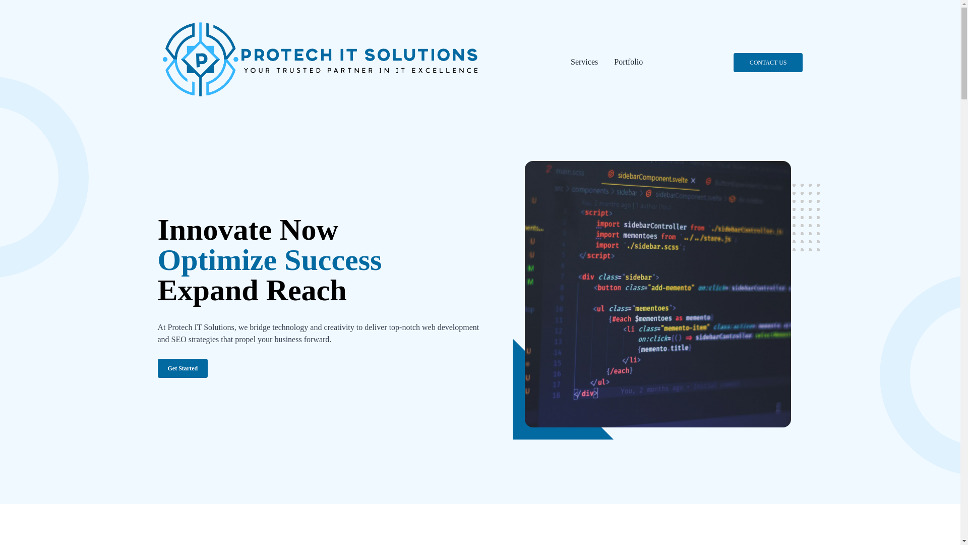 website screenshot of https://protechitsolutions.in/