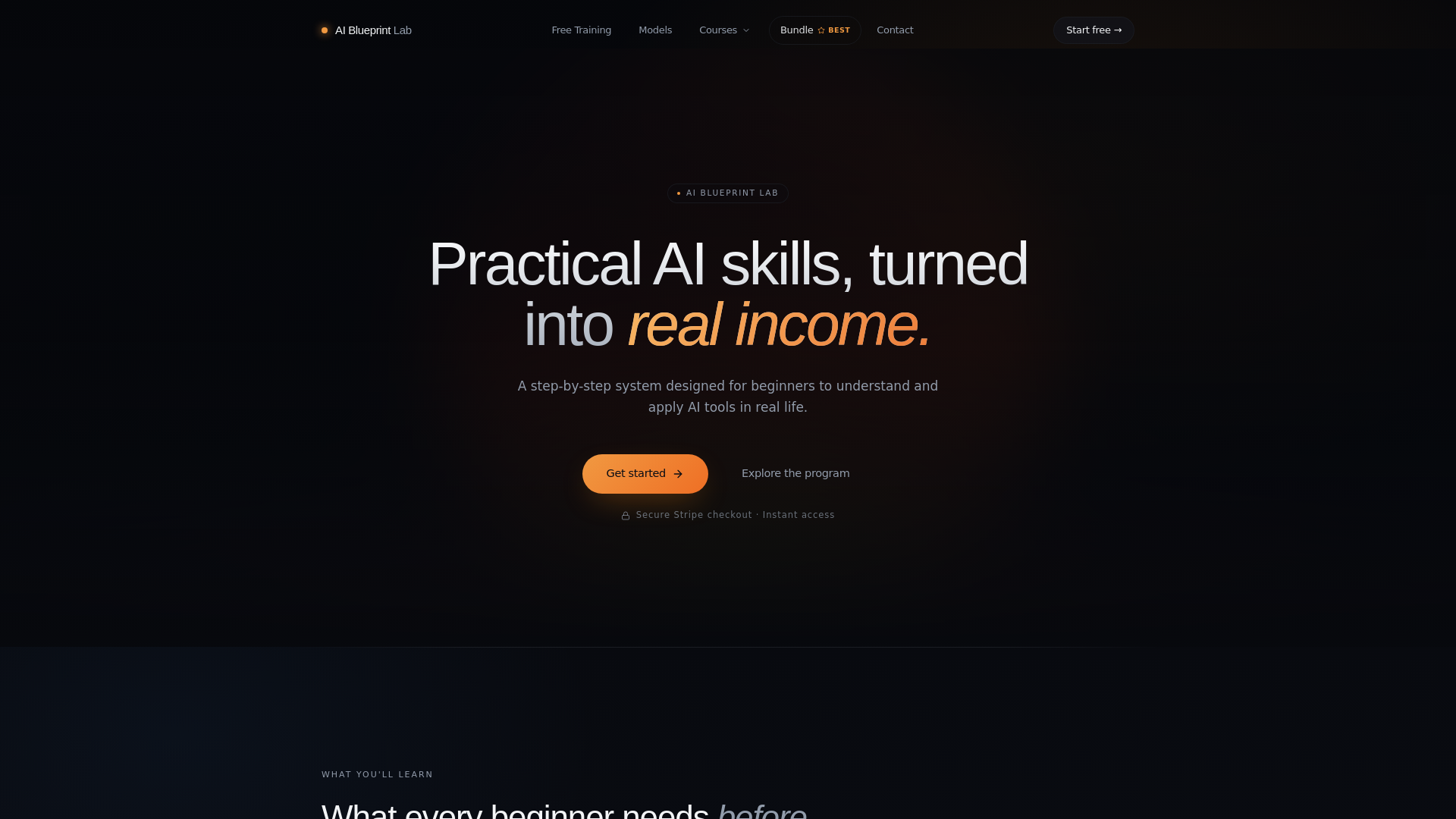 website screenshot of https://ailuminaacademy.com/
