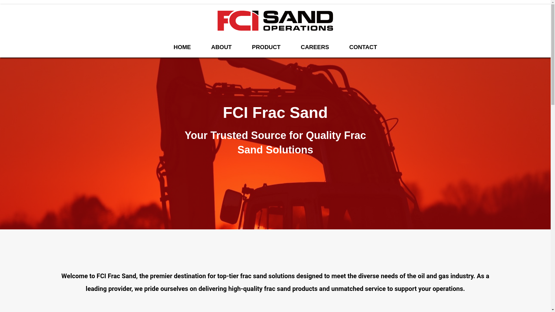 website screenshot of https://fcifracsand.com/