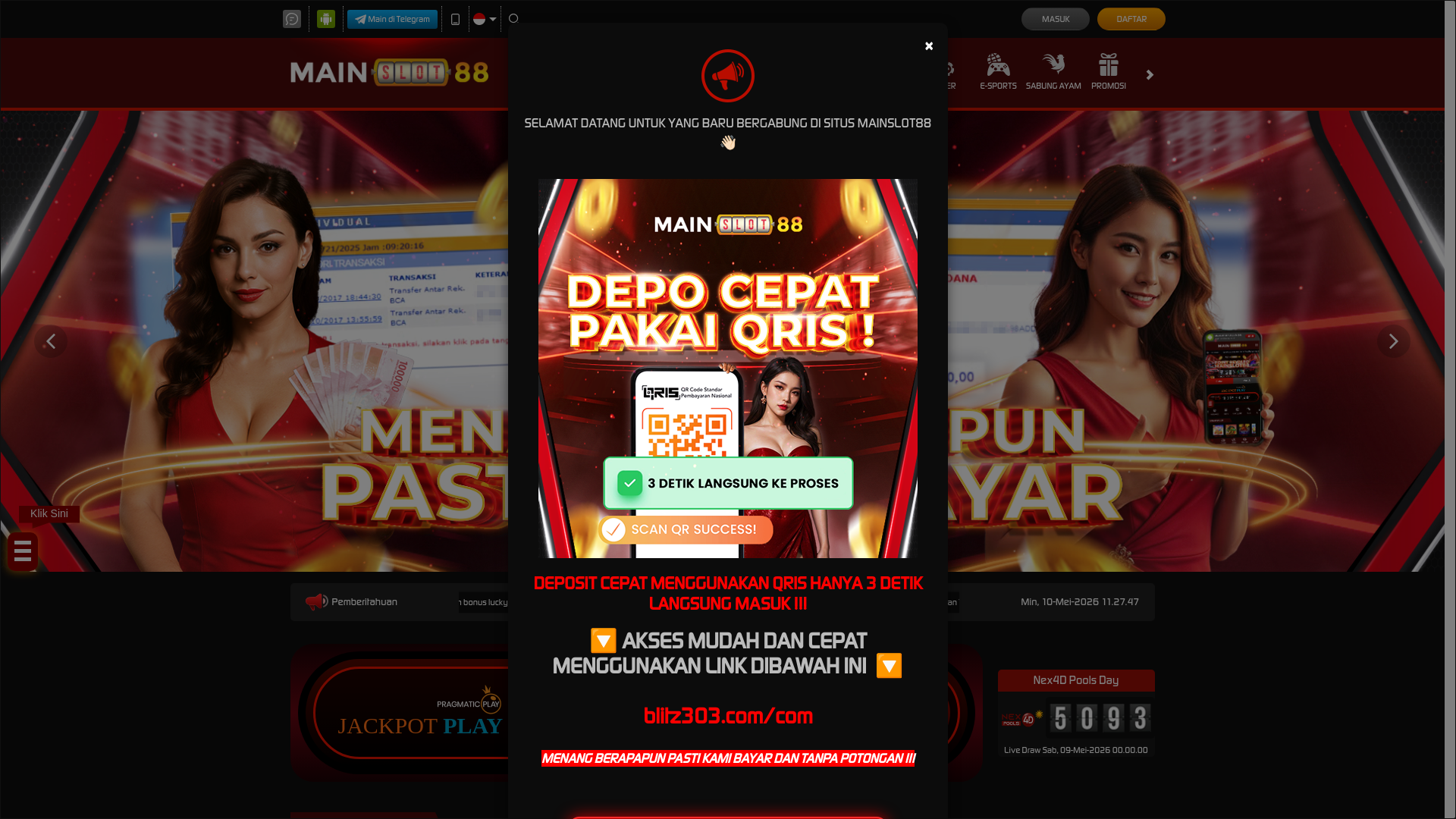 website screenshot of https://mslot88mei.com/