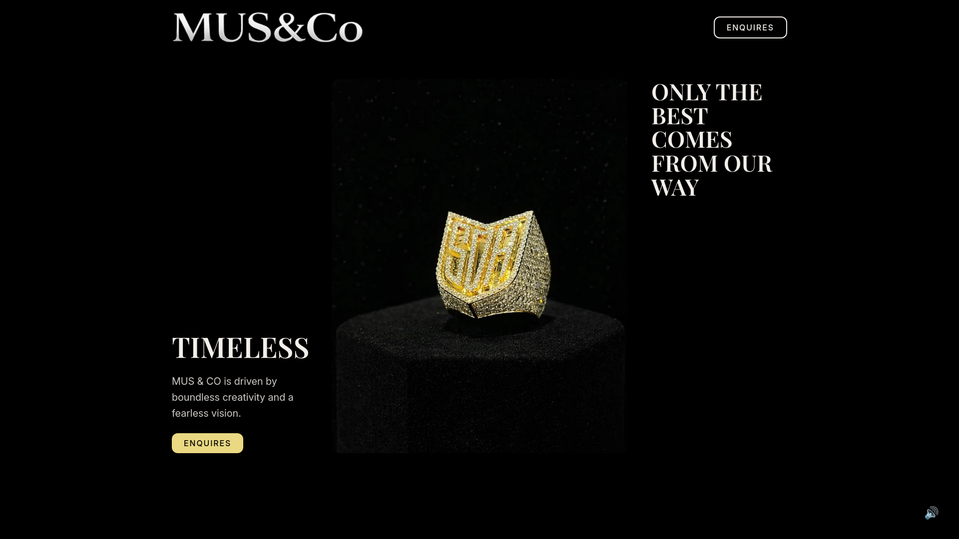 website screenshot of https://musandco.ae/