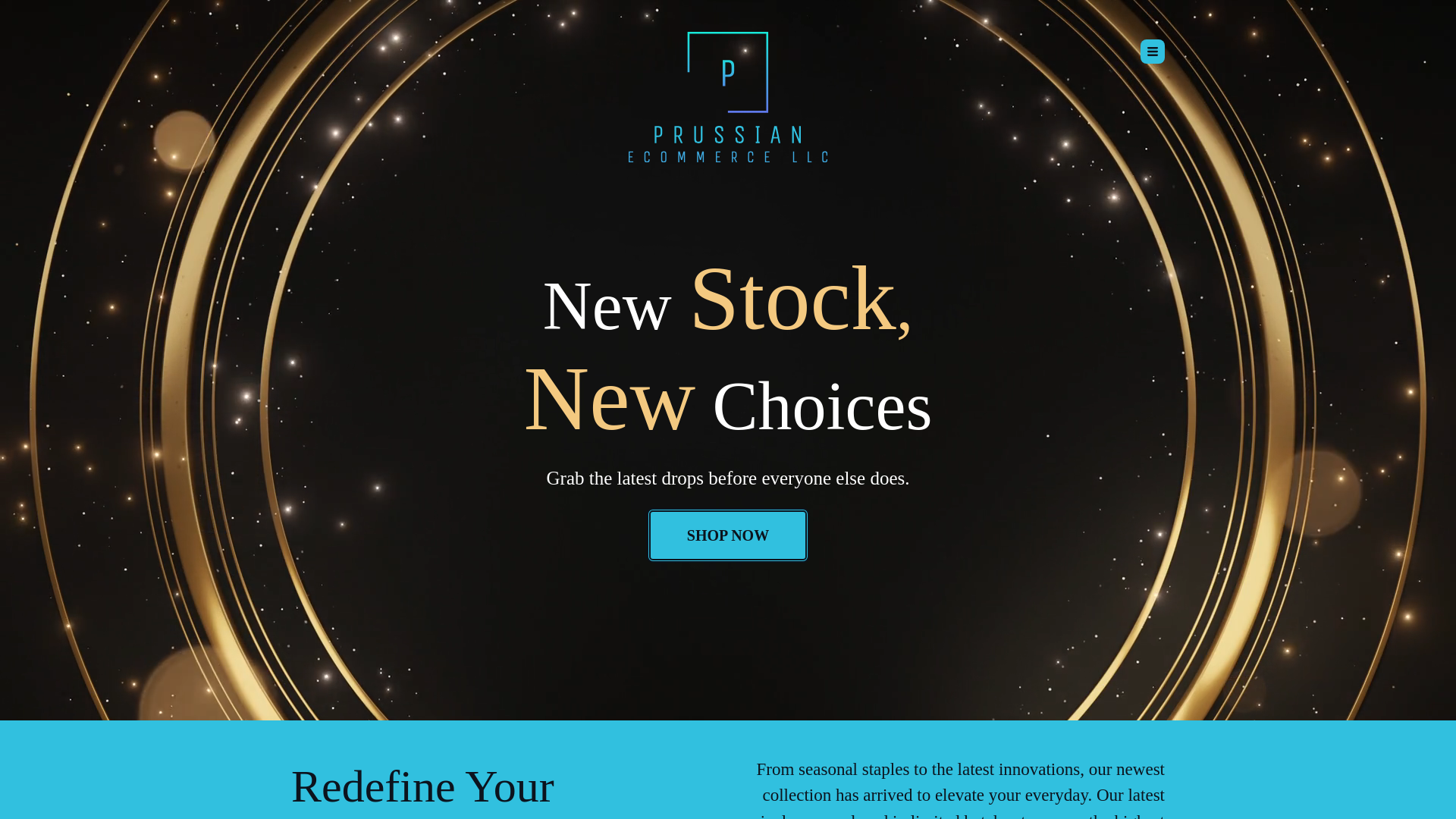 website screenshot of https://prussiancommerce.com/