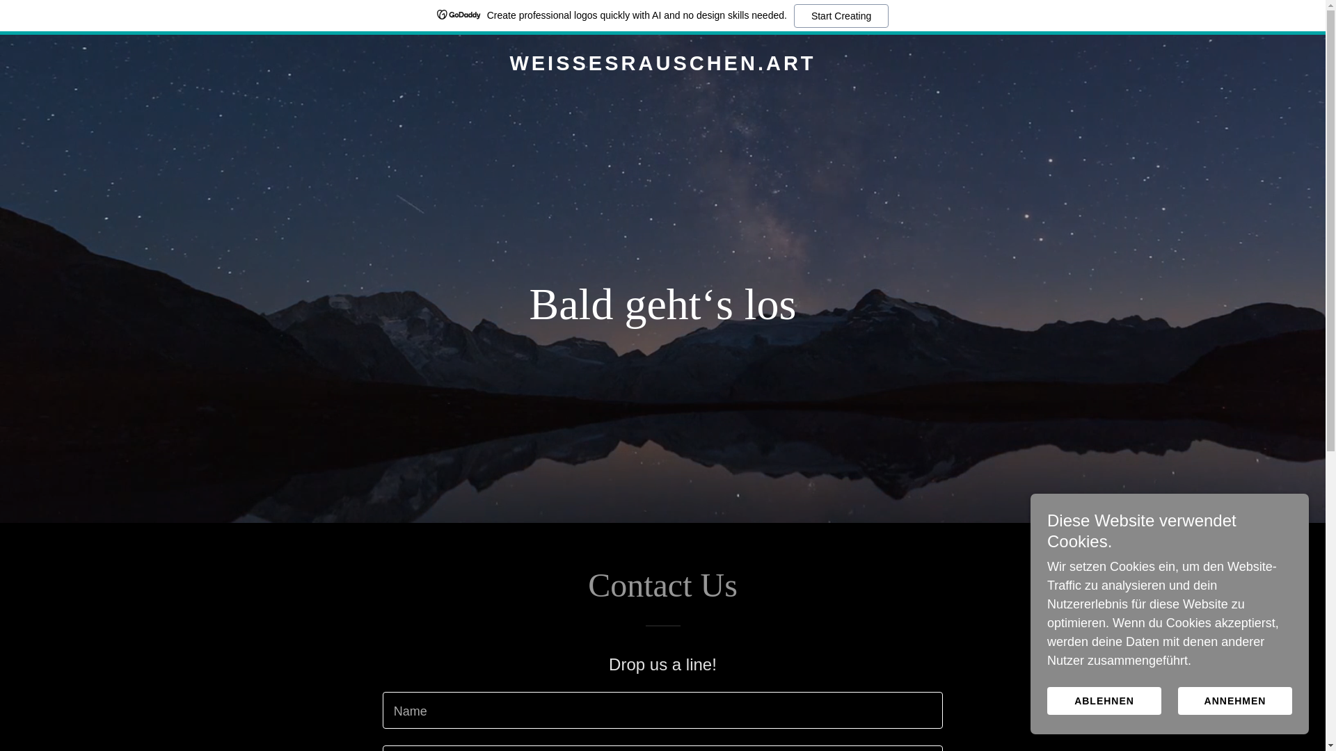 website screenshot of https://weissesrauschen.art/