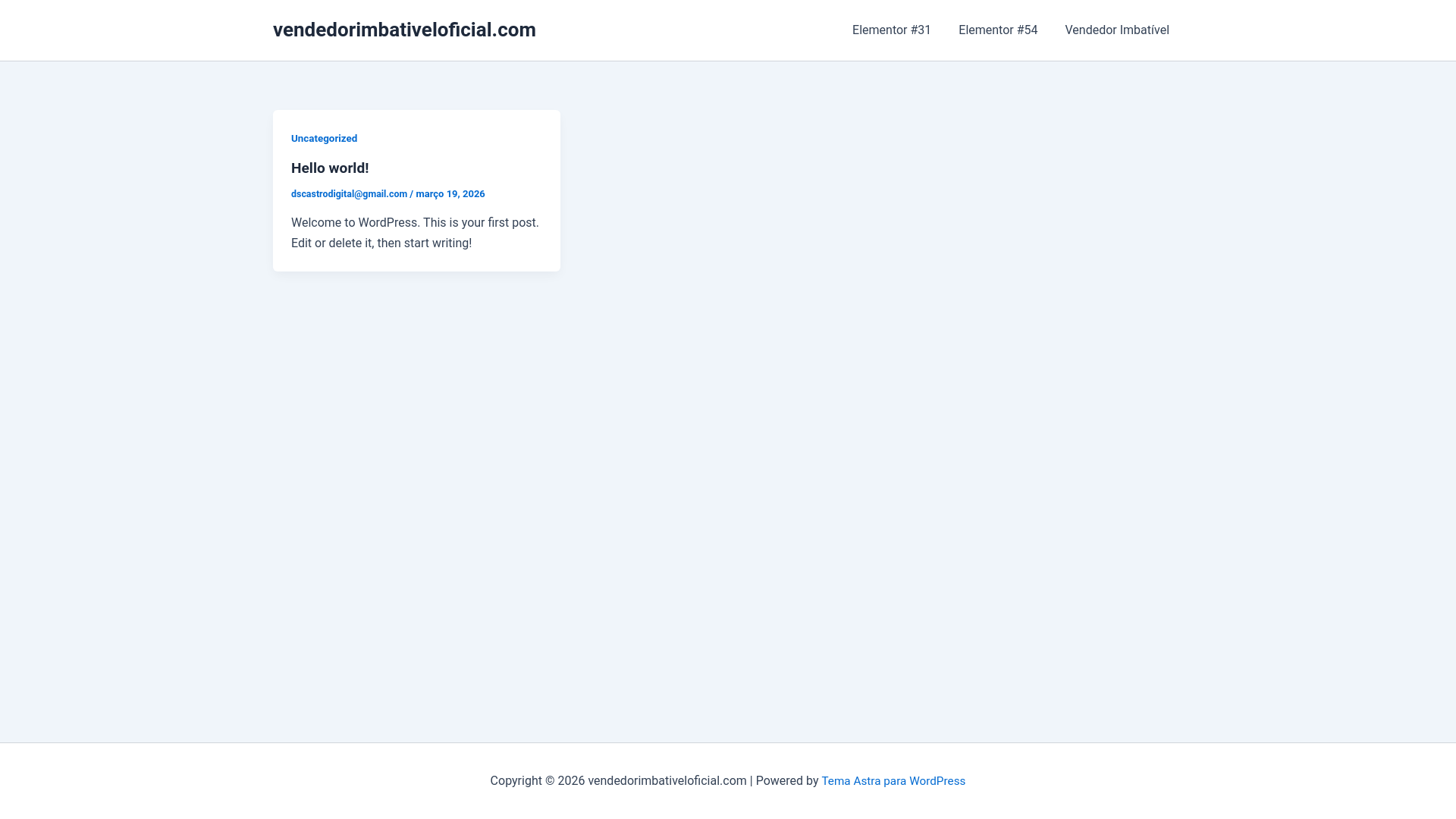 website screenshot of https://vendedorimbativeloficial.com/