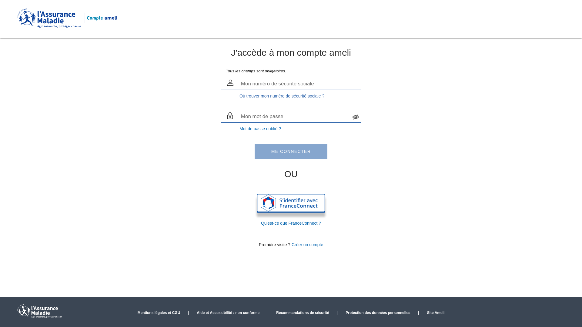 website screenshot of https://espace-compteameli.xyz/