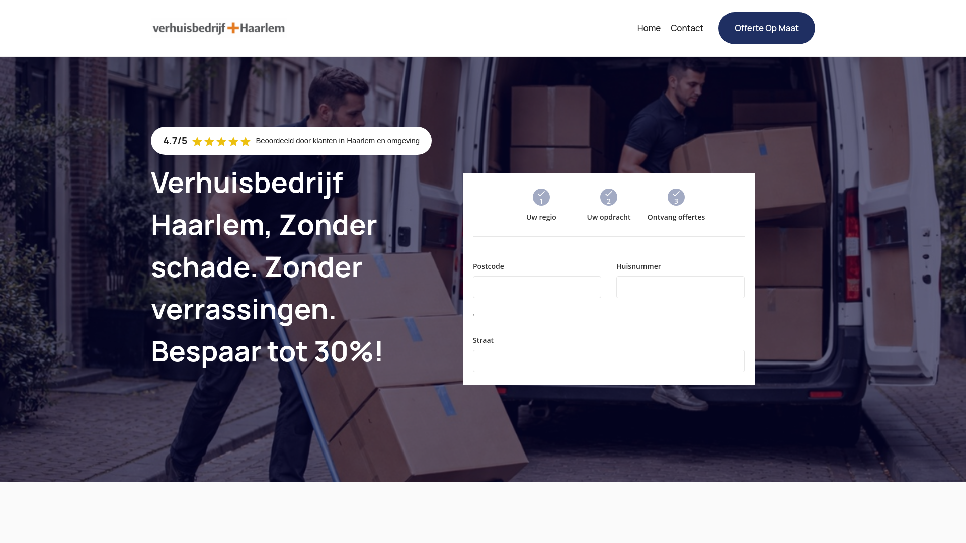 website screenshot of https://verhuisbedrijf-haarlem.com/