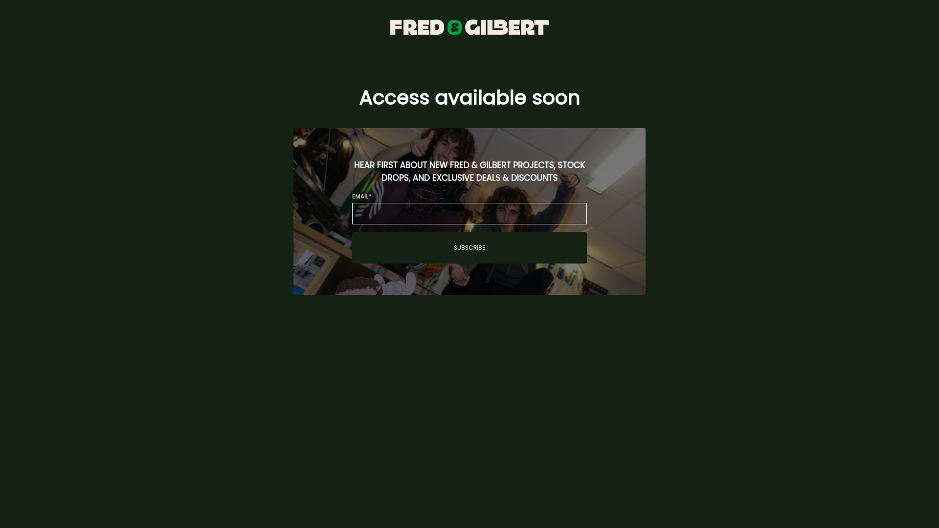 website screenshot of https://fredandgilbert.com