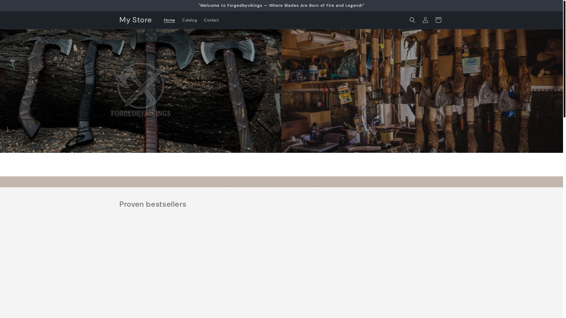 website screenshot of https://forgedbyvikings.com/