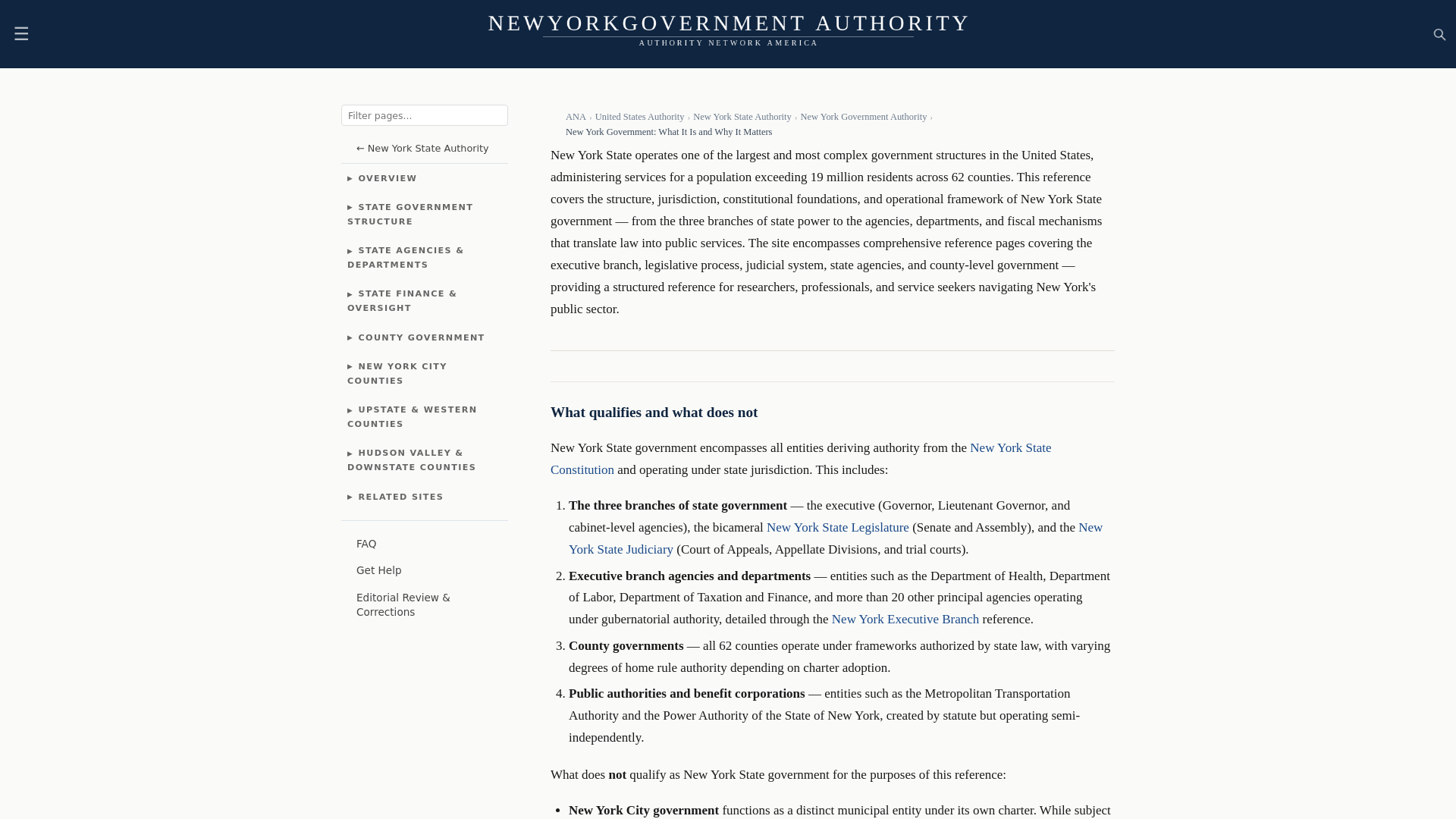 website screenshot of https://newyorkgovernmentauthority.com/