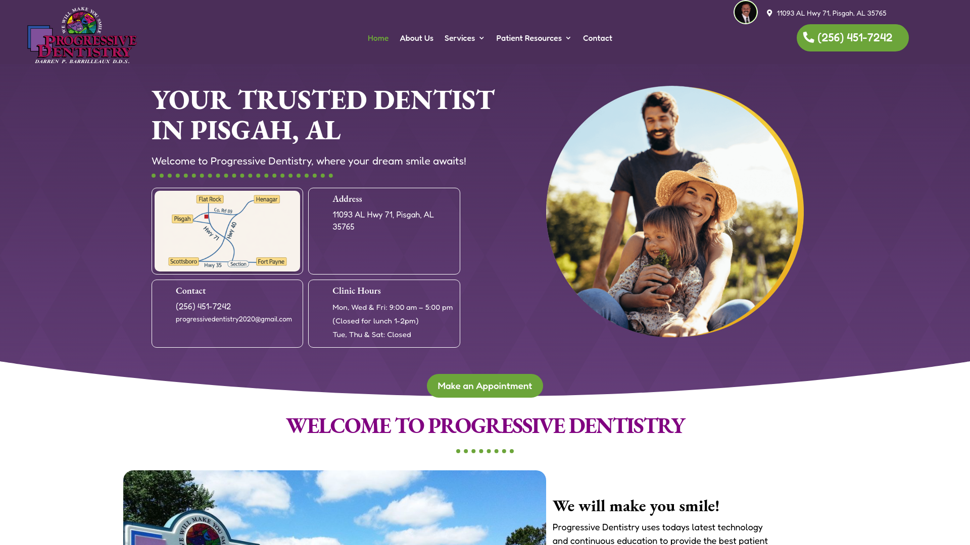 website screenshot of https://1drtoothy.com