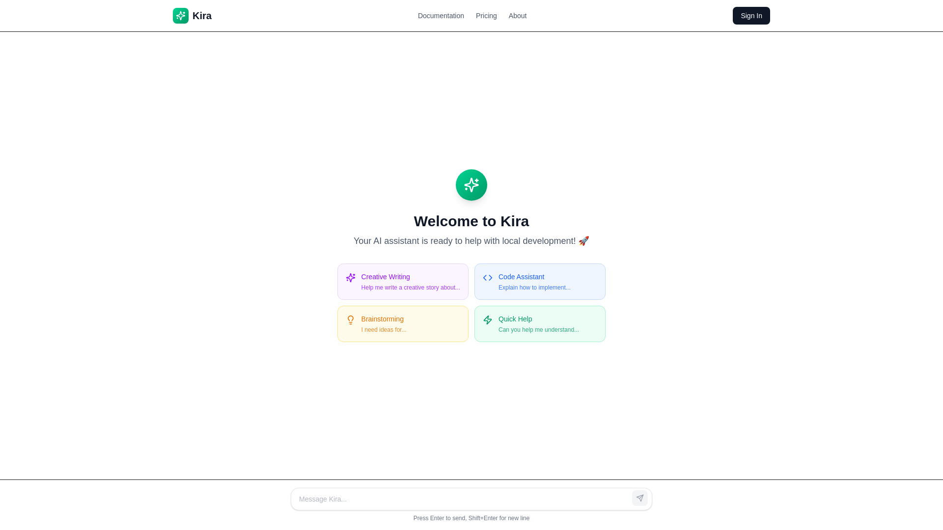 website screenshot of https://kira-frontend.pages.dev/