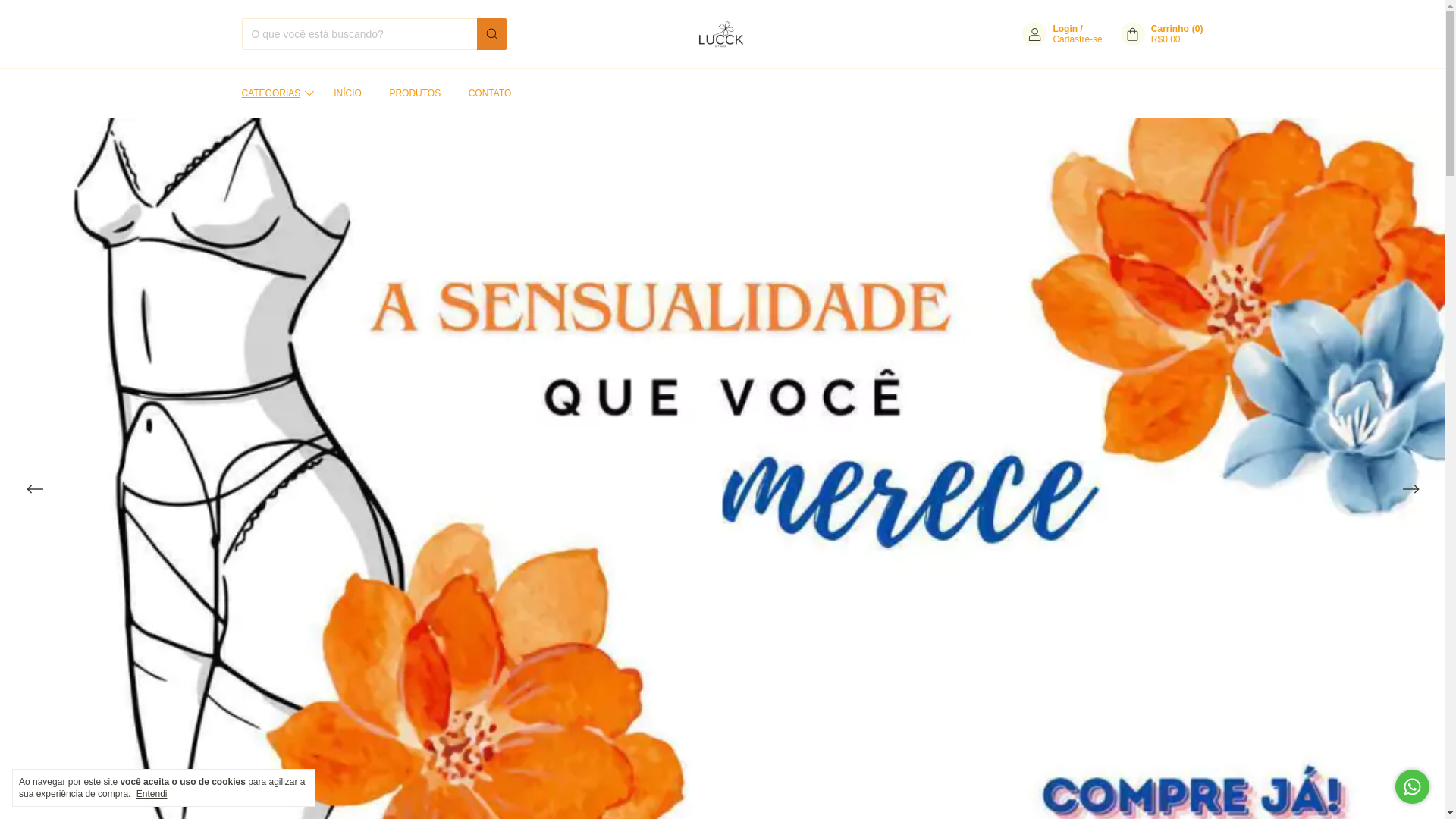 website screenshot of https://lucckintimos.com.br/