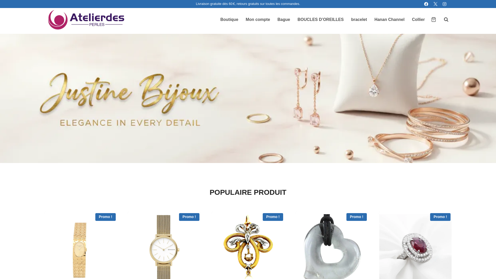 website screenshot of https://atelierdesperles.com