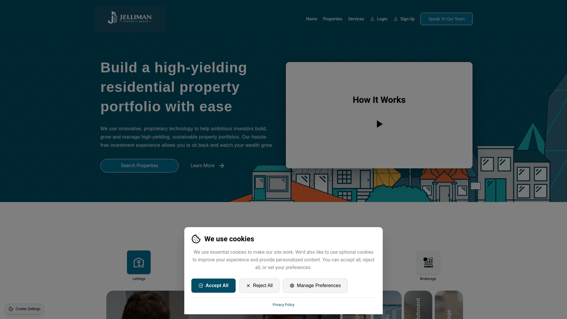 website screenshot of https://jellimanpropertygroup.co.uk/