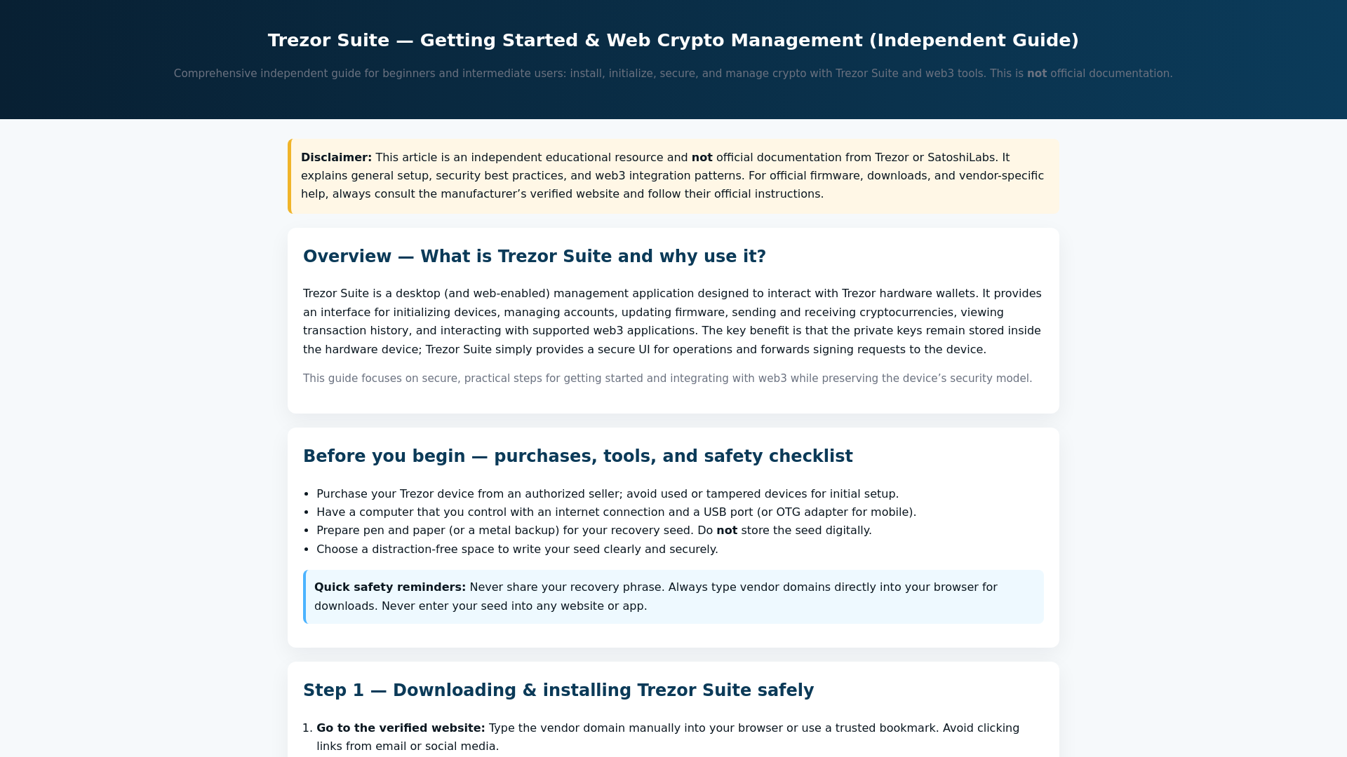 website screenshot of https://suites-apps-trezr.pages.dev