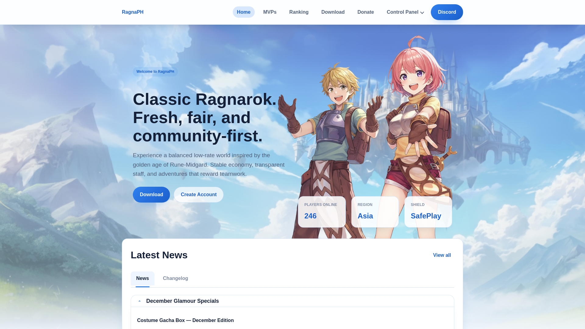 website screenshot of https://ragna.ph/