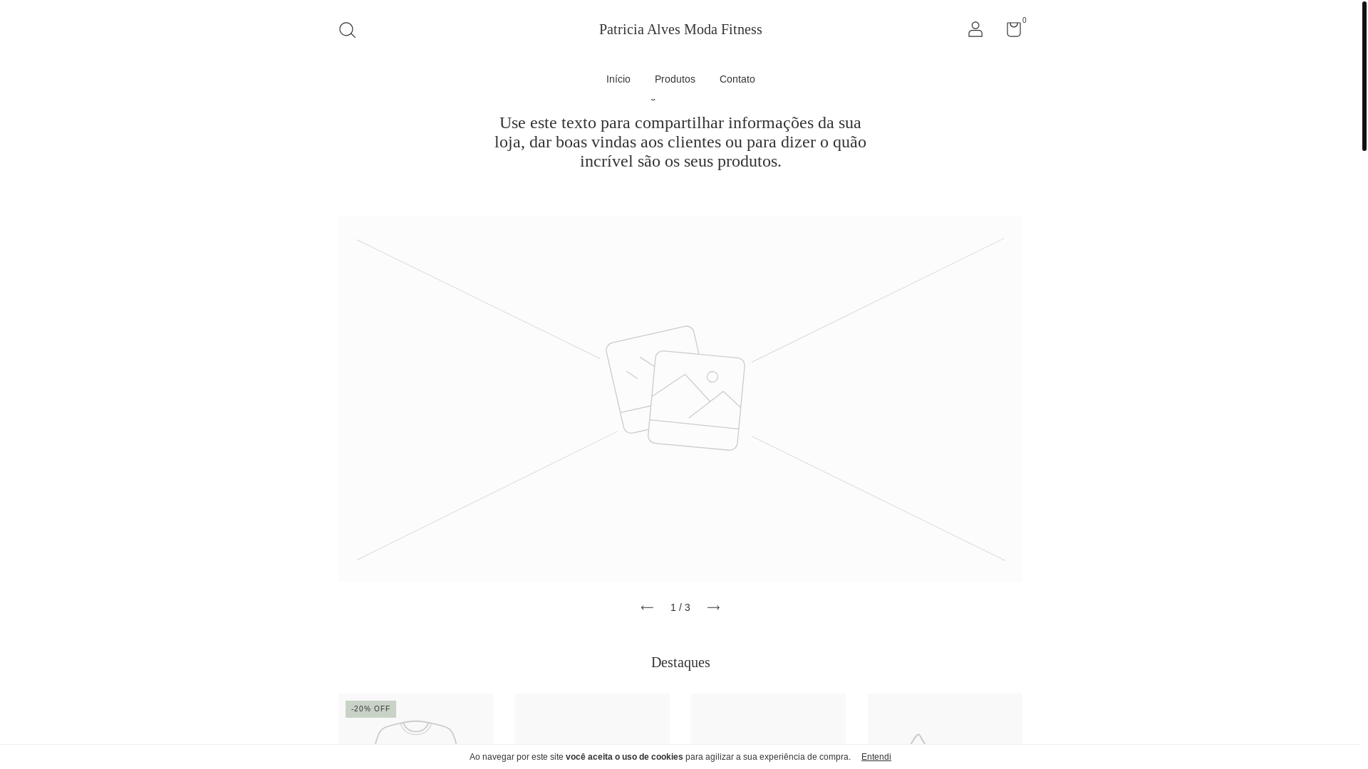 website screenshot of https://patriciaalvesmodafitness.com.br/