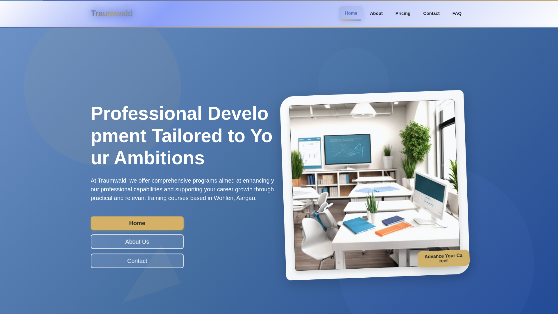 website screenshot of https://traumvale.digital/