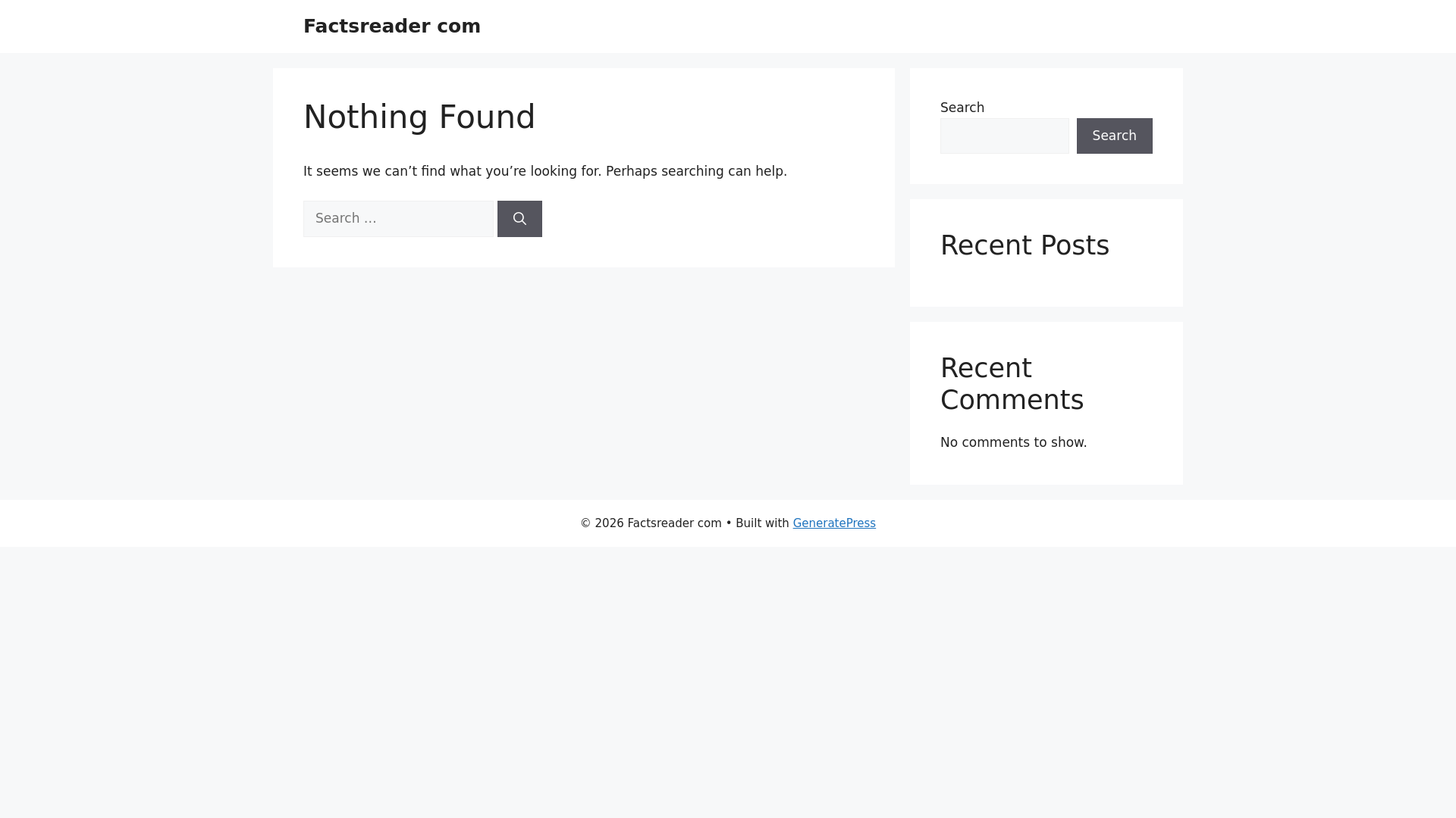website screenshot of https://factsreadercom.in