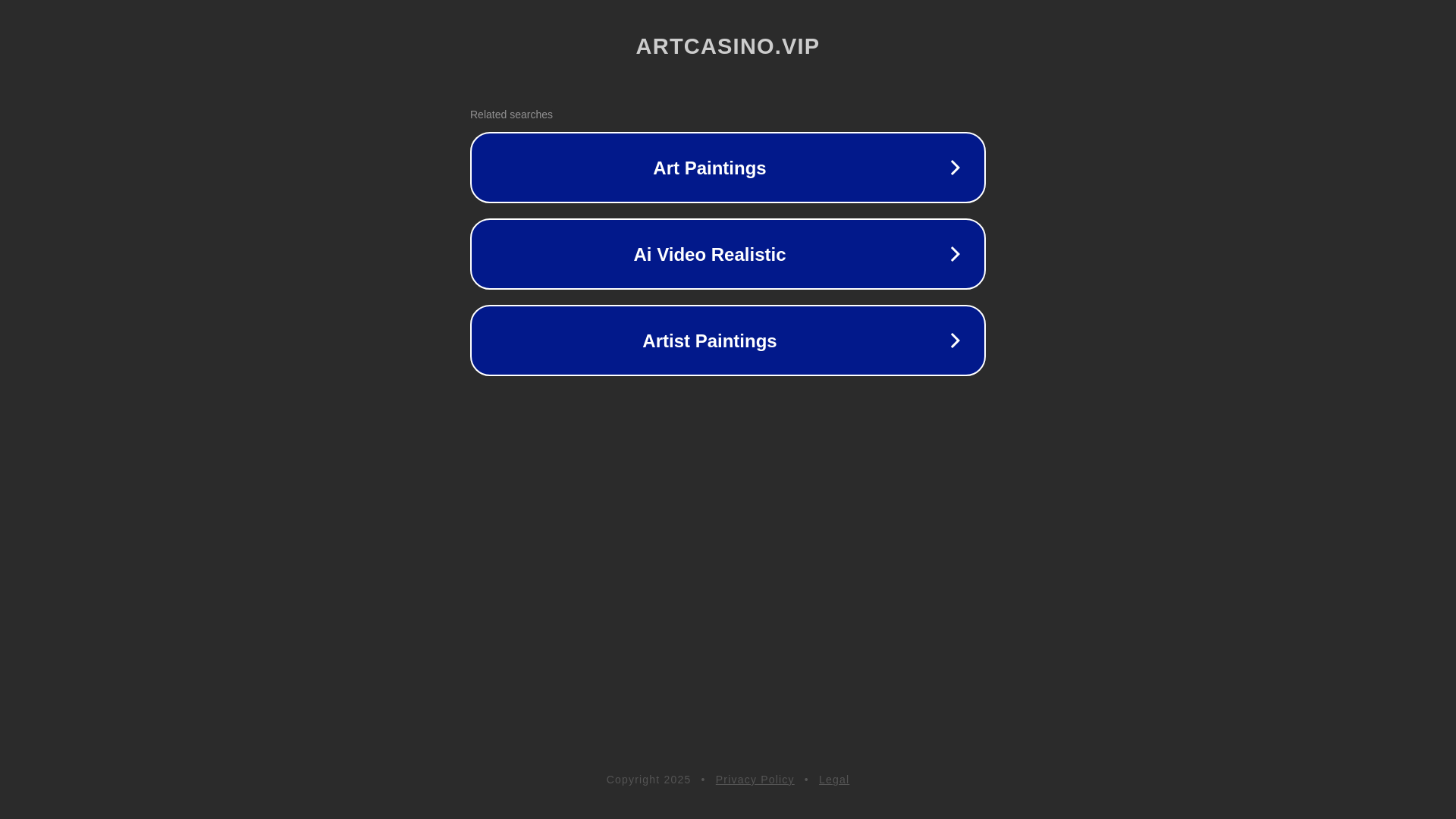 website screenshot of https://artcasino.vip/