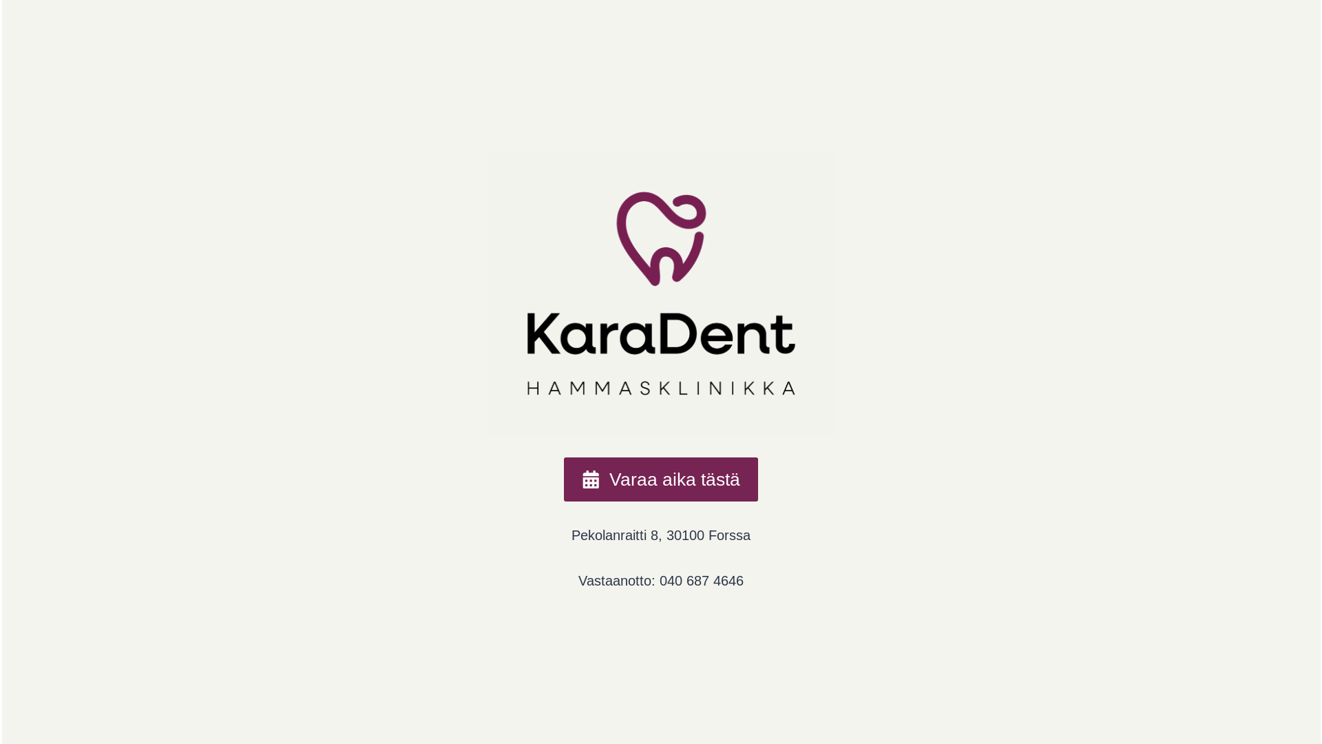 website screenshot of https://karadent.fi/