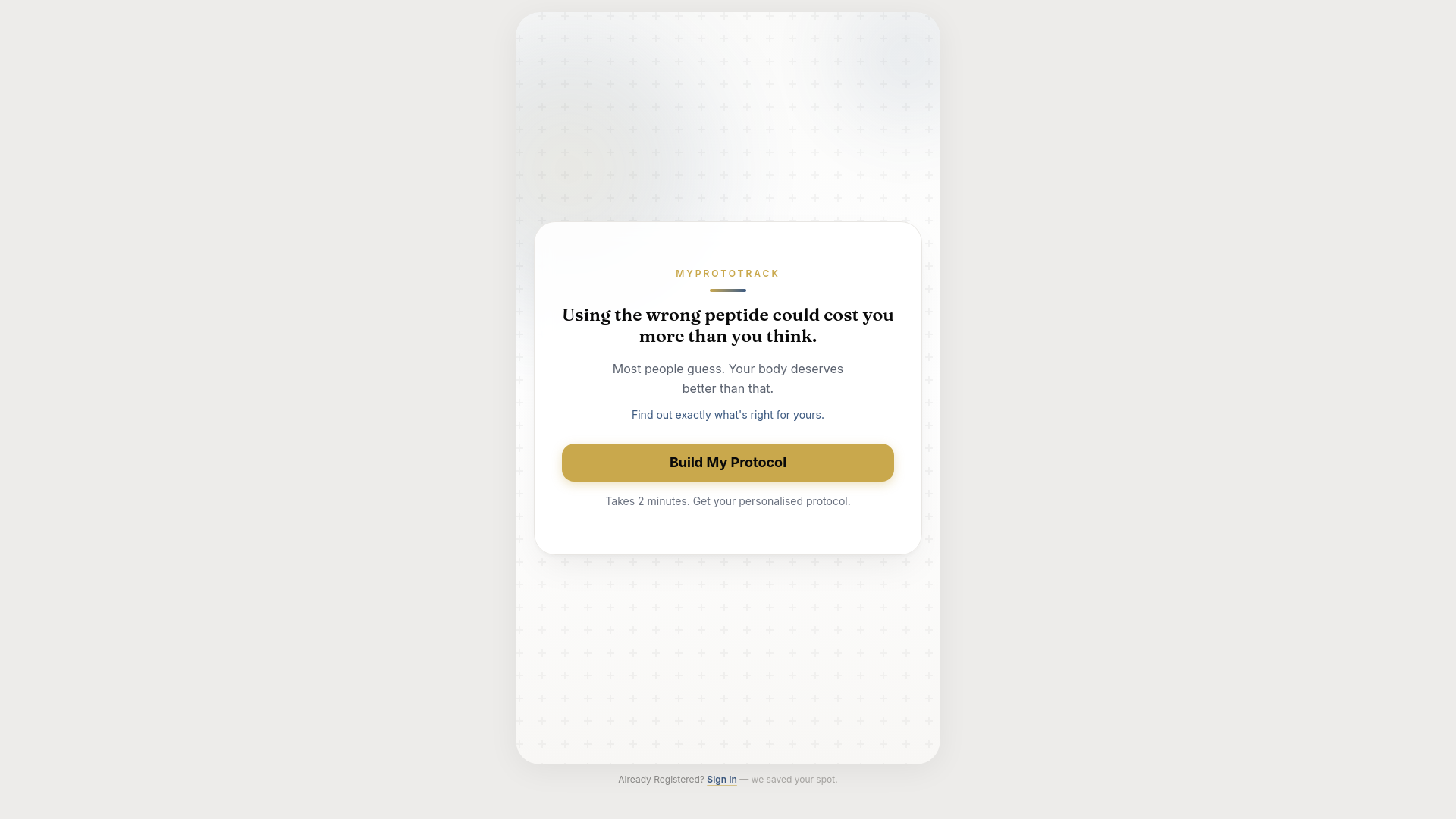 website screenshot of https://myprototrack.com