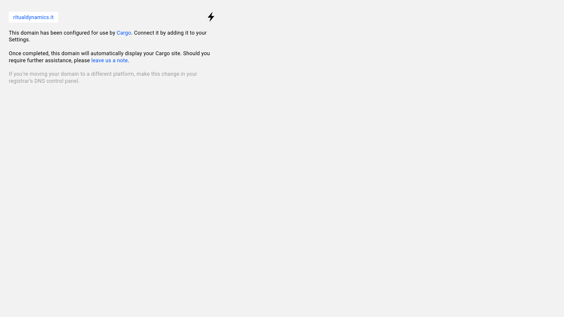 website screenshot of https://ritualdynamics.it/