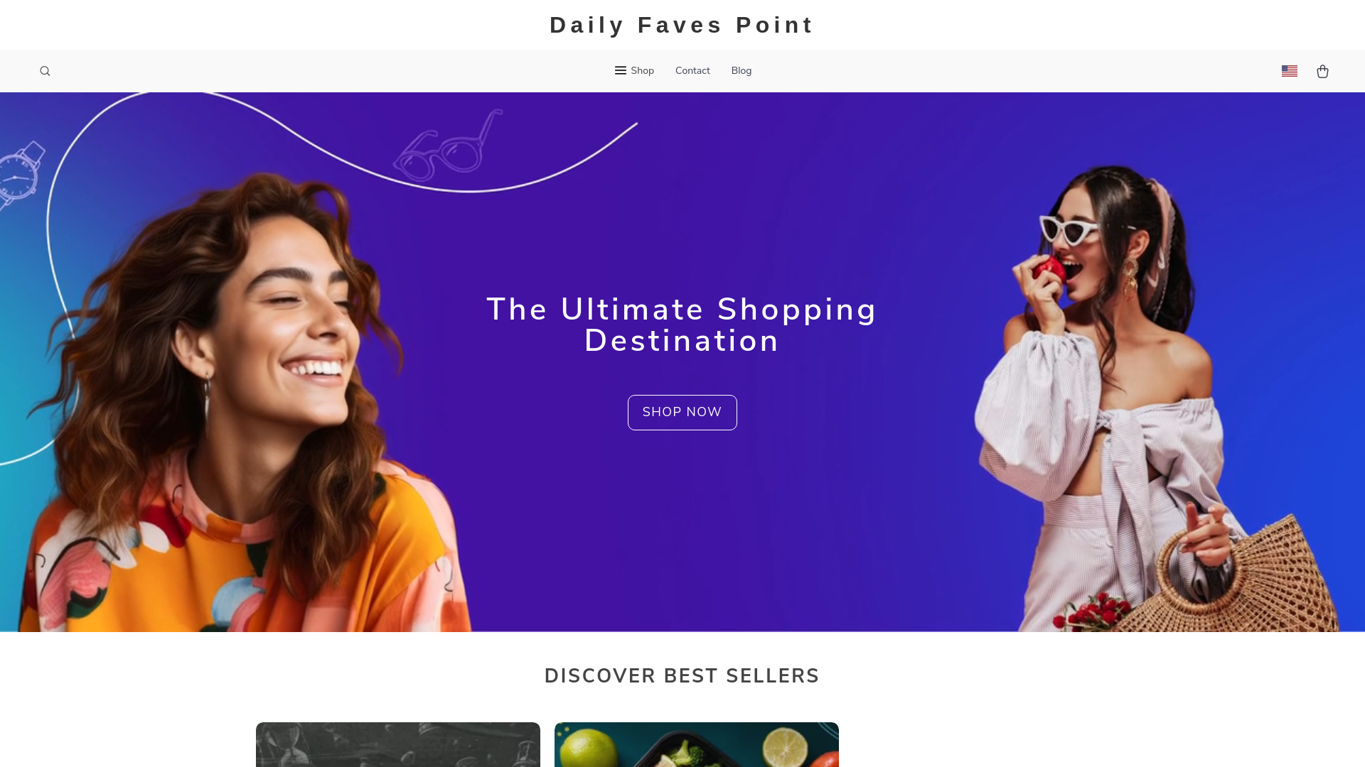 website screenshot of https://dailyfavespoint.shop/