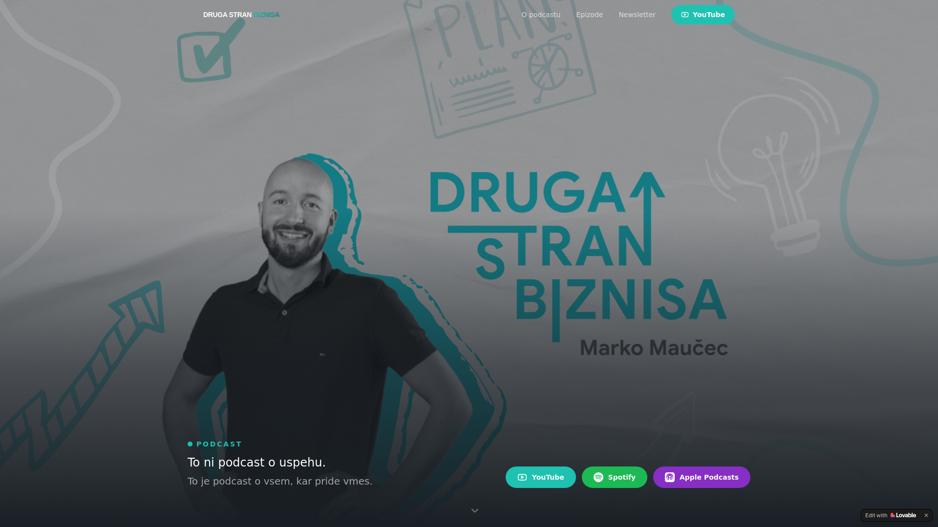 website screenshot of https://drugastranbiznisa.si/