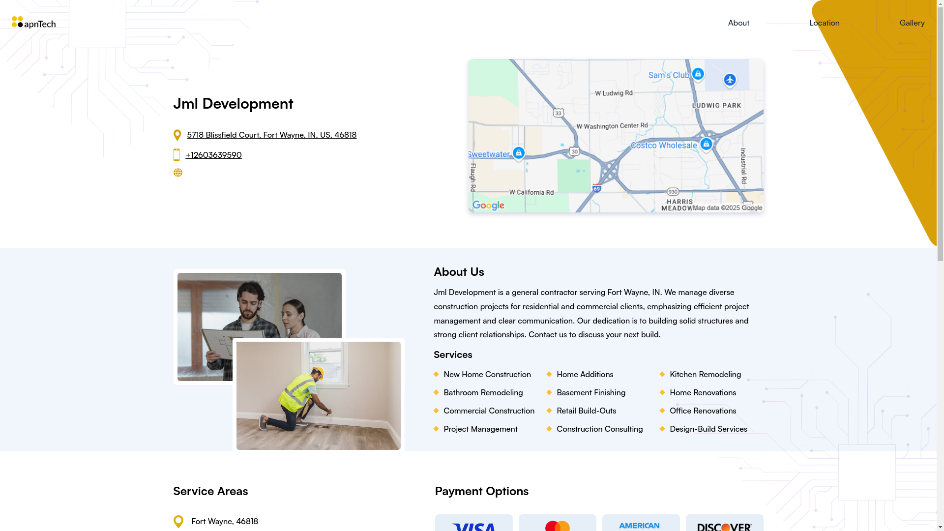 website screenshot of https://jmldevelopment.online/