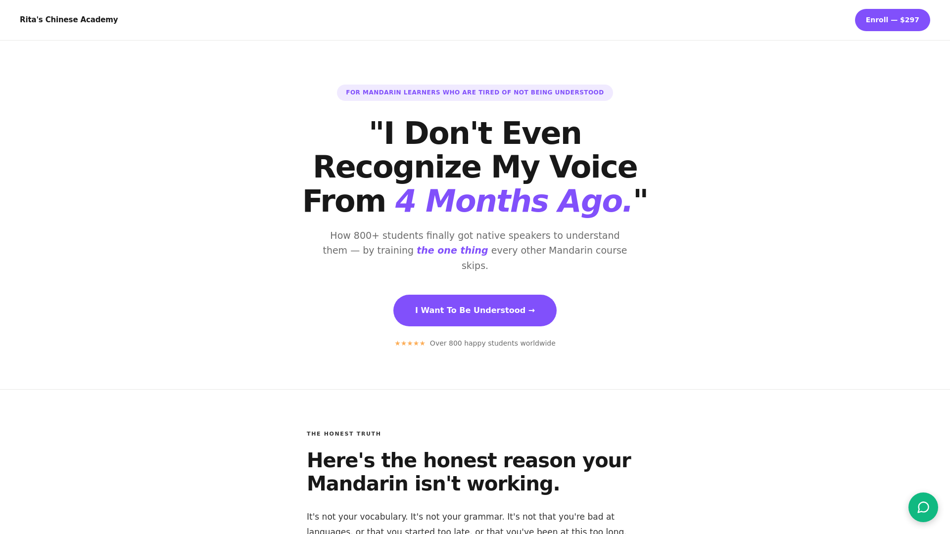 website screenshot of https://findingyourmandarinvoice.com/