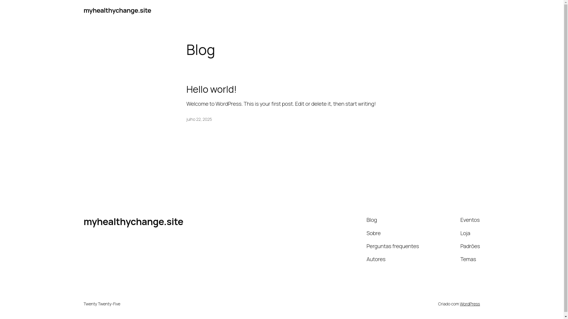 website screenshot of https://myhealthychange.site/