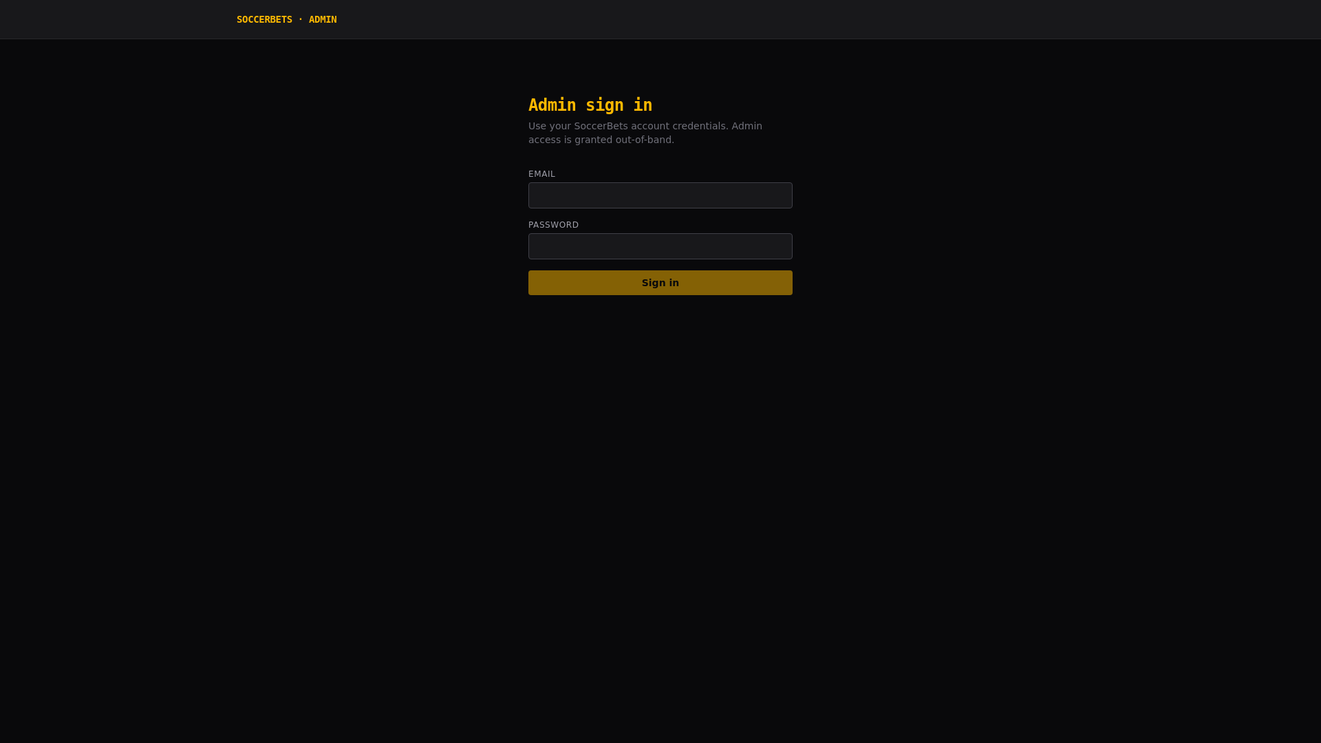 website screenshot of https://soccerbets-admin.pages.dev/