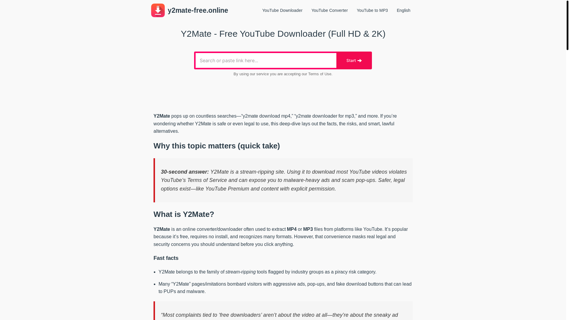 website screenshot of https://y2-mate.my/