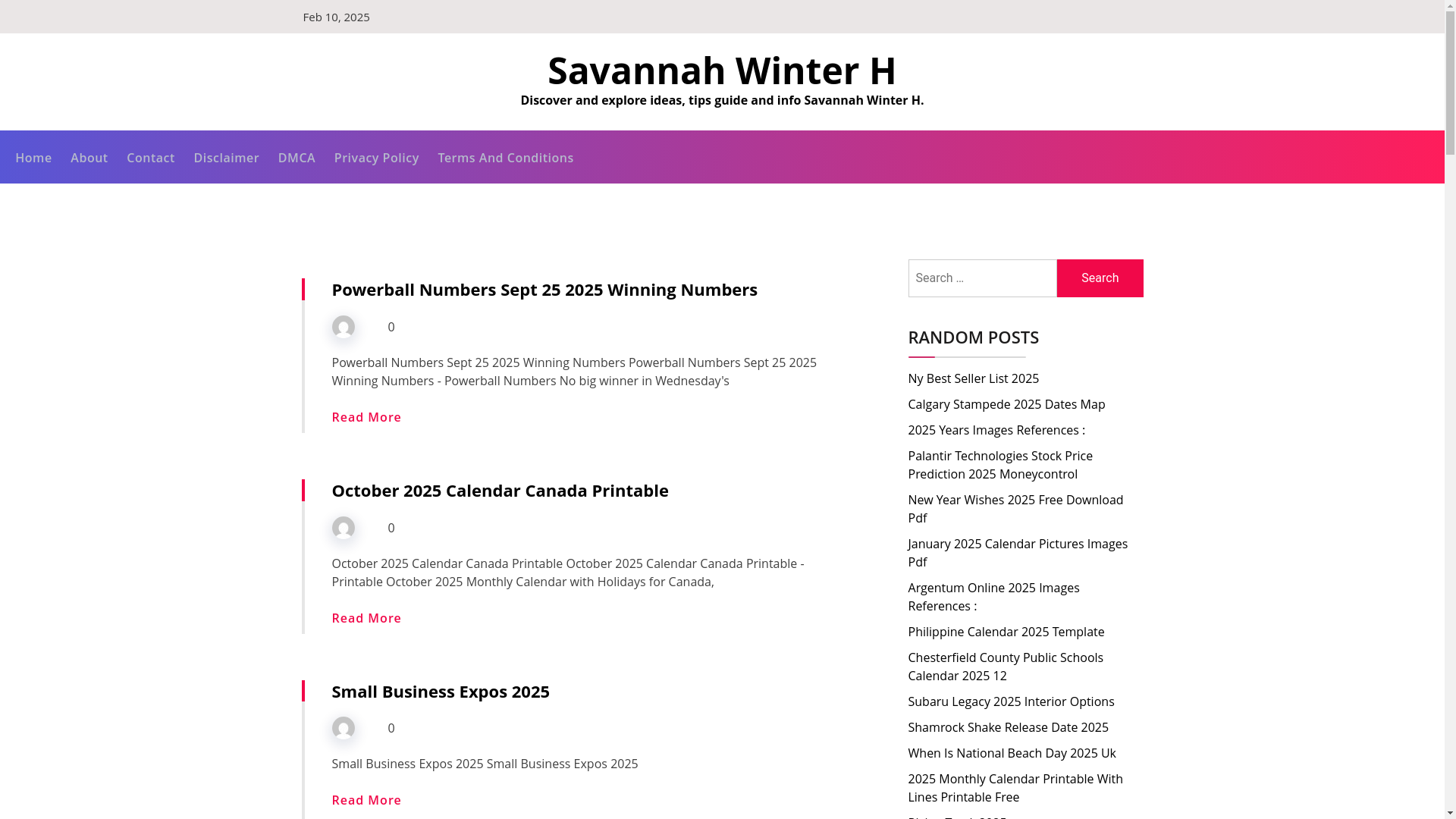website screenshot of https://savannahwinterh.pages.dev/