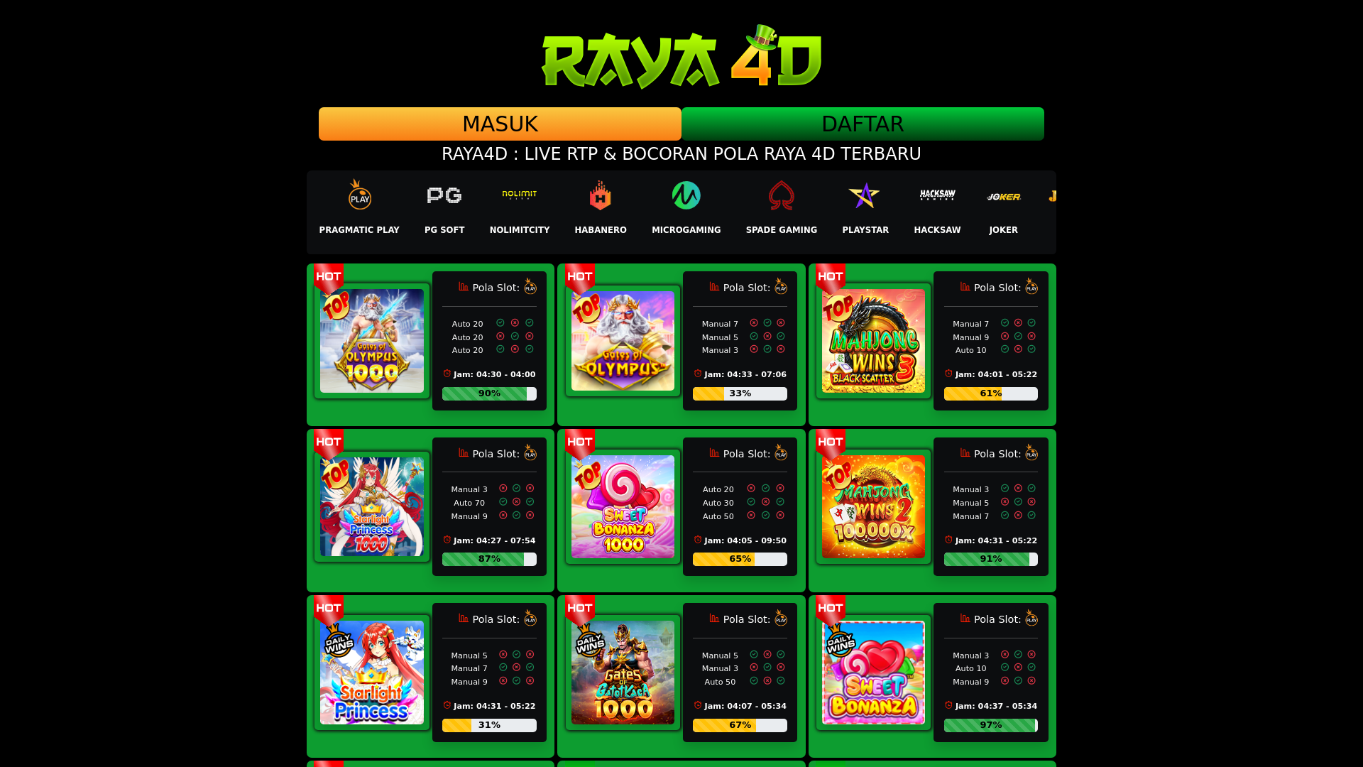 website screenshot of https://rtp-raya4d.pages.dev/