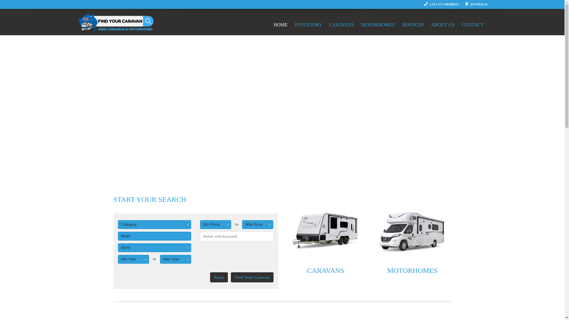 website screenshot of https://findyourcaravan.su/