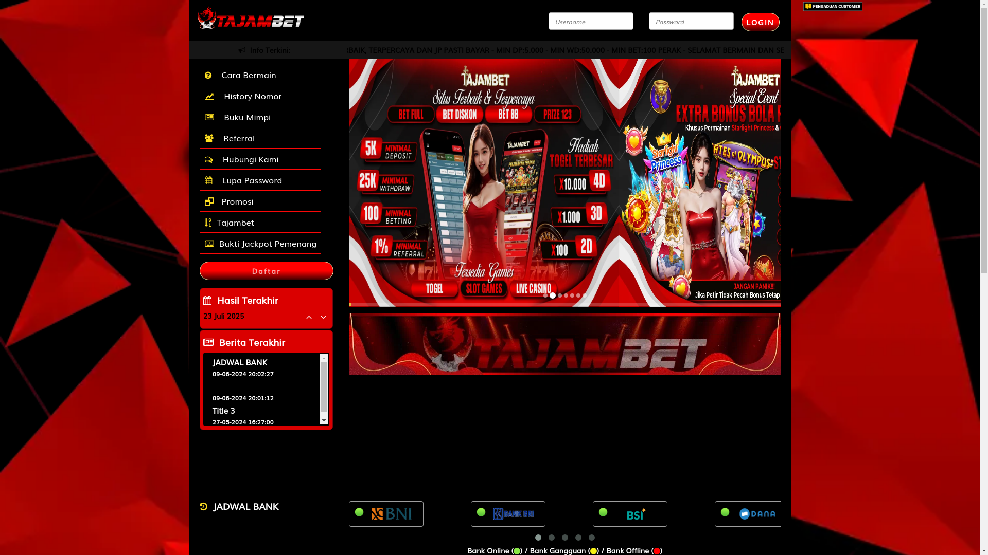 website screenshot of https://superpremiumtajam.xyz/