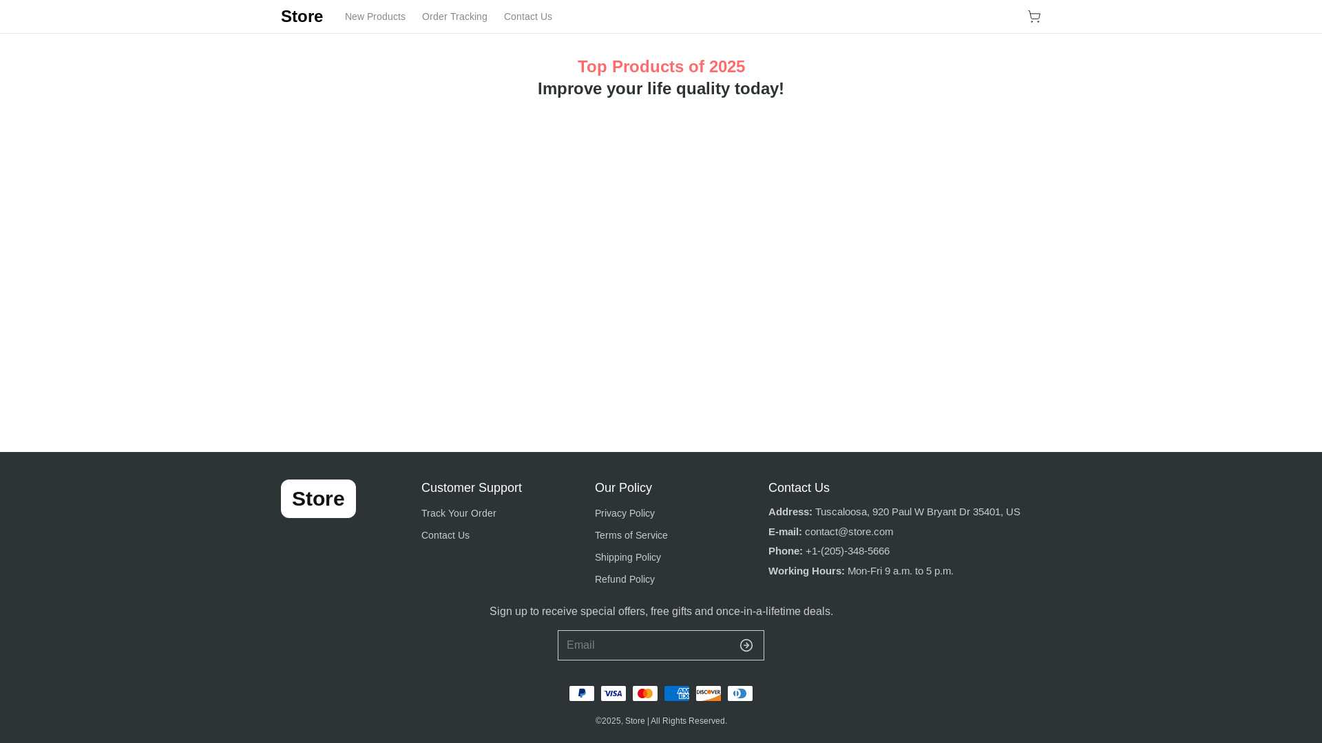 website screenshot of https://swiftstockshop.com/