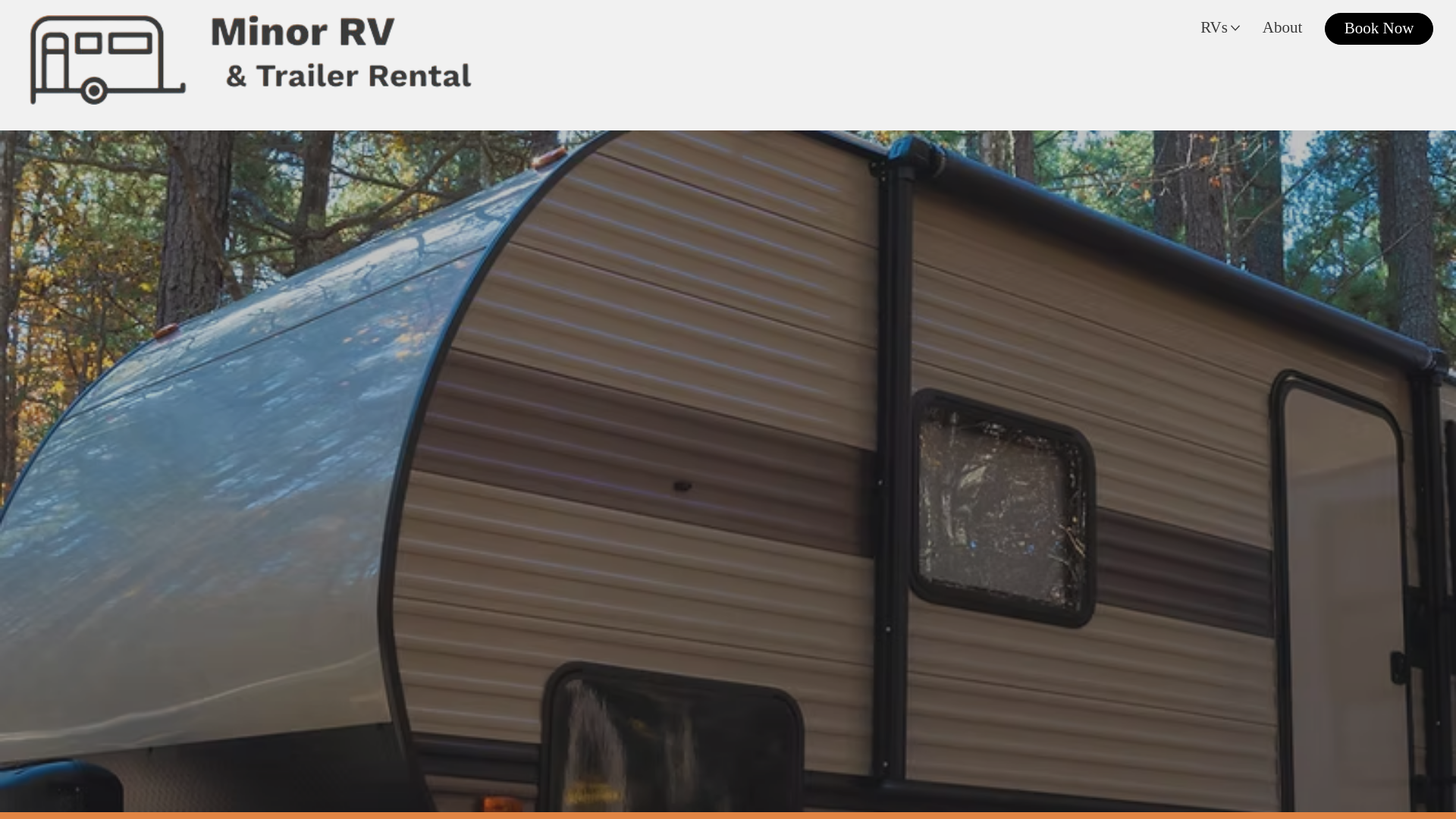 website screenshot of https://minortrailerrentals.ca/