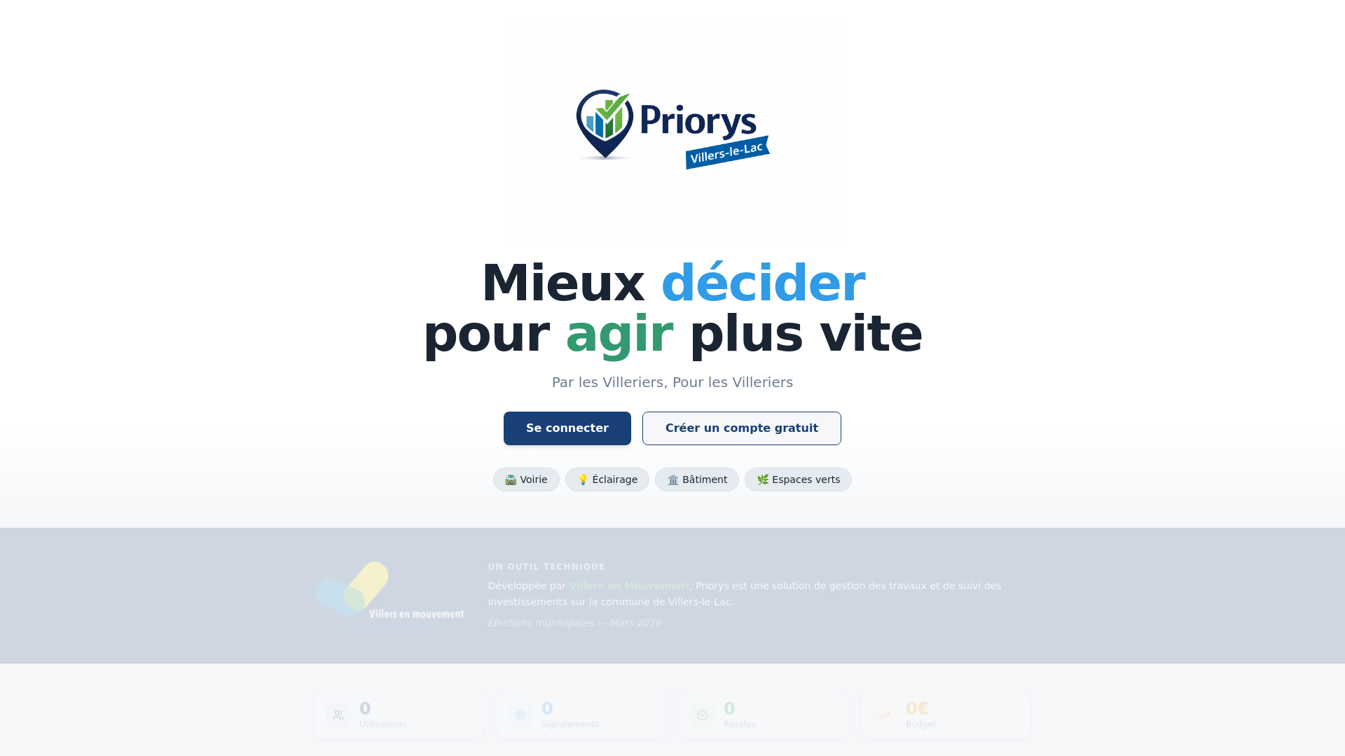website screenshot of https://priorys.fr/