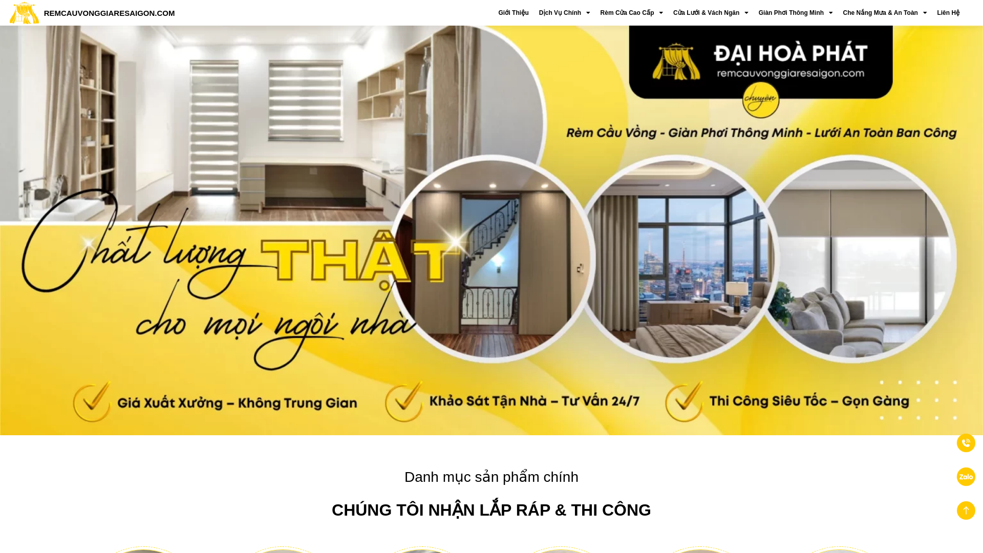 website screenshot of https://remcauvonggiaresaigon.com