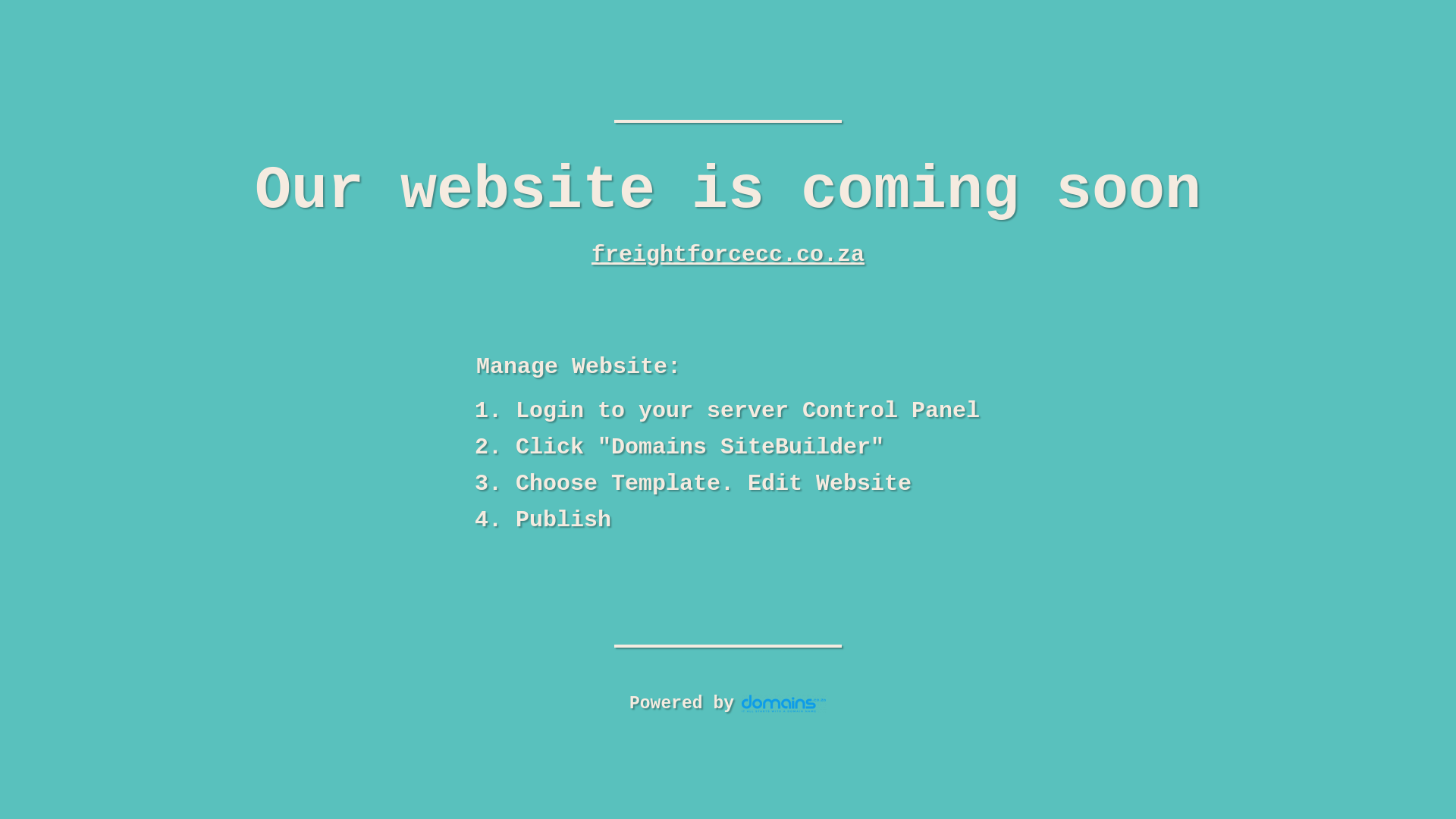 website screenshot of https://freightforcecc.co.za/