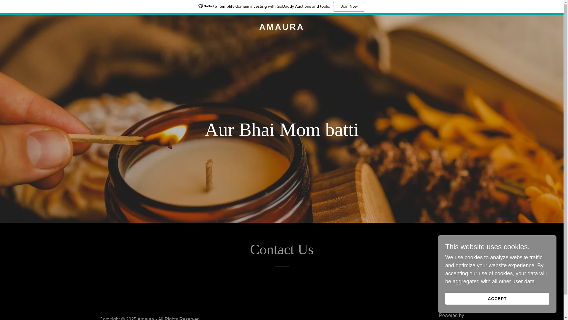 website screenshot of https://amaura.co.in/