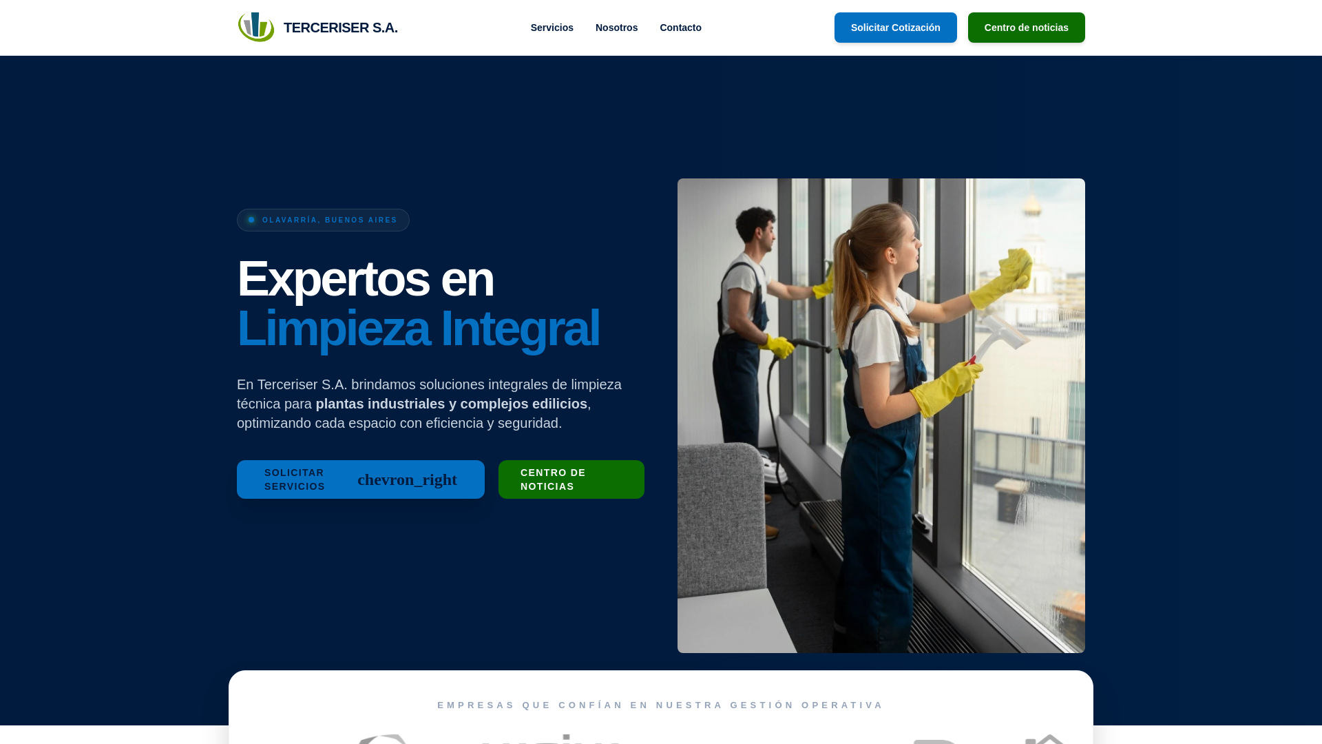website screenshot of https://terceriser.com.ar