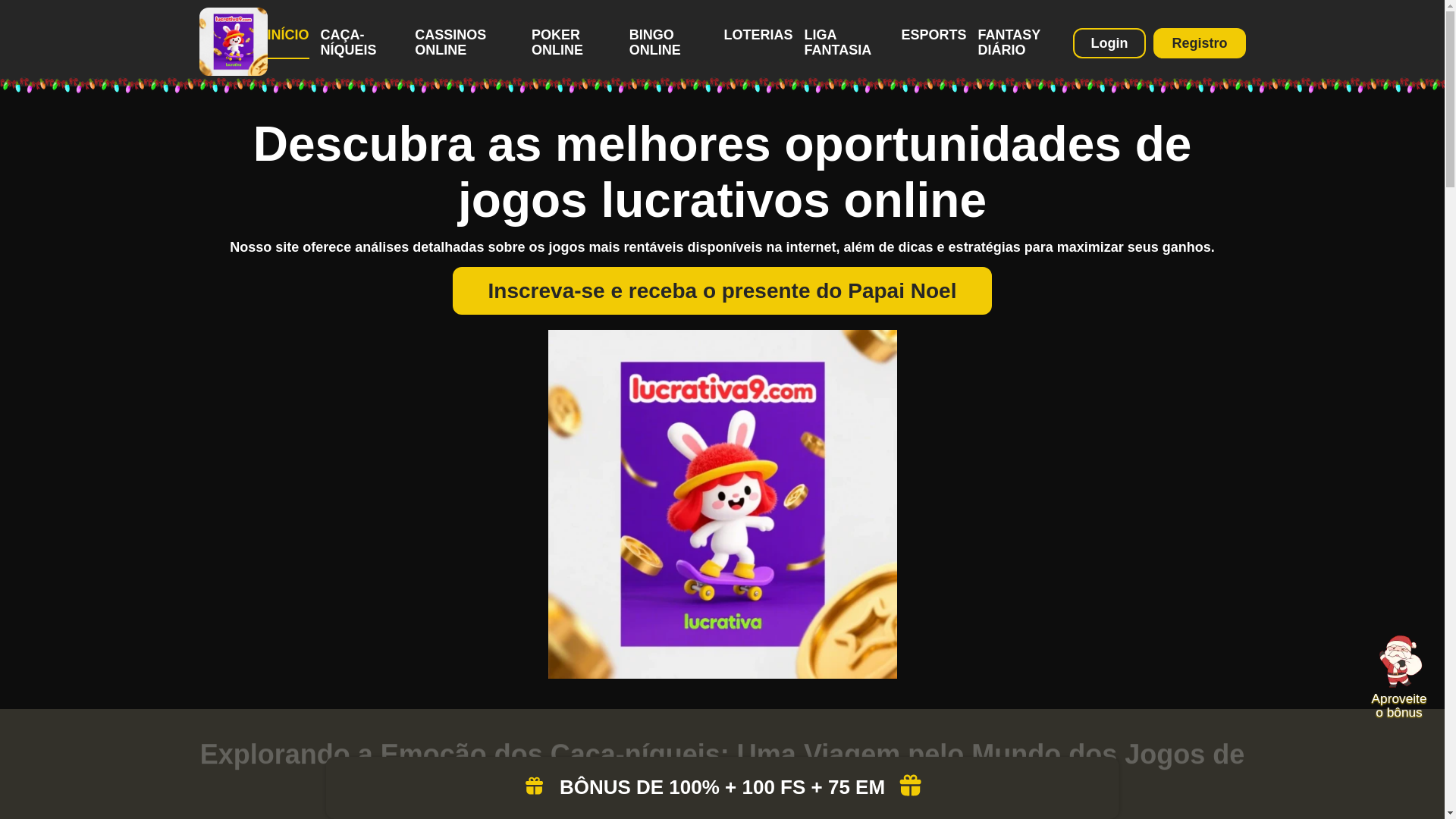 website screenshot of https://lucrativa9.com/