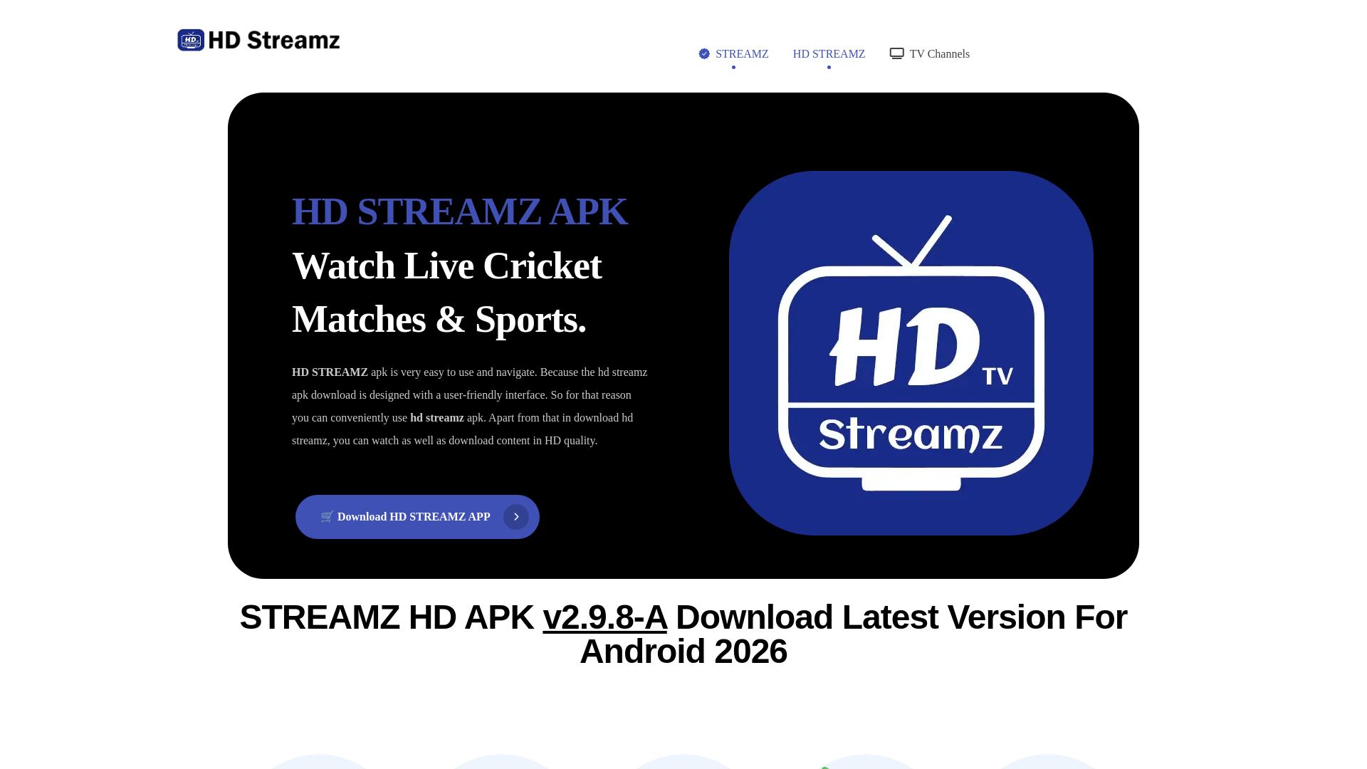 website screenshot of https://hd-streamz.tv