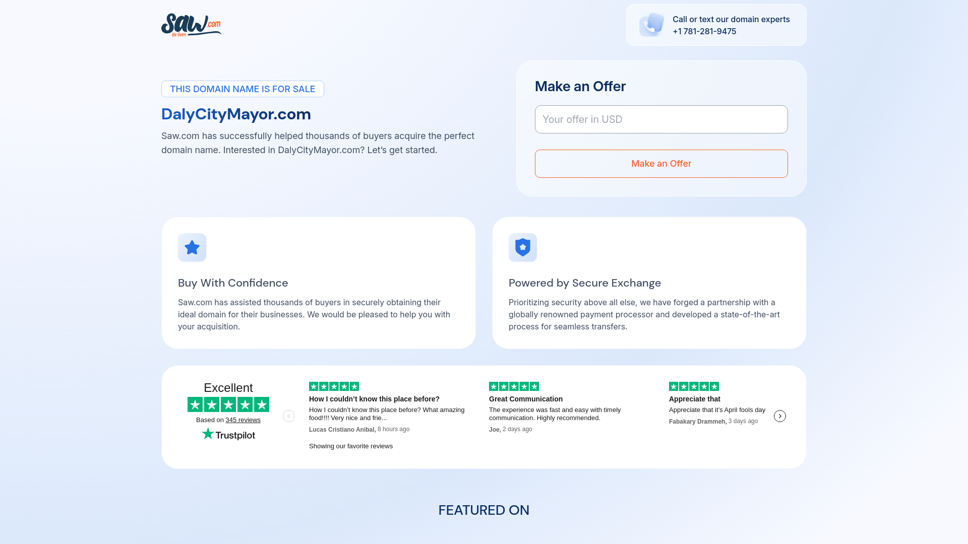 website screenshot of https://dalycitymayor.com/